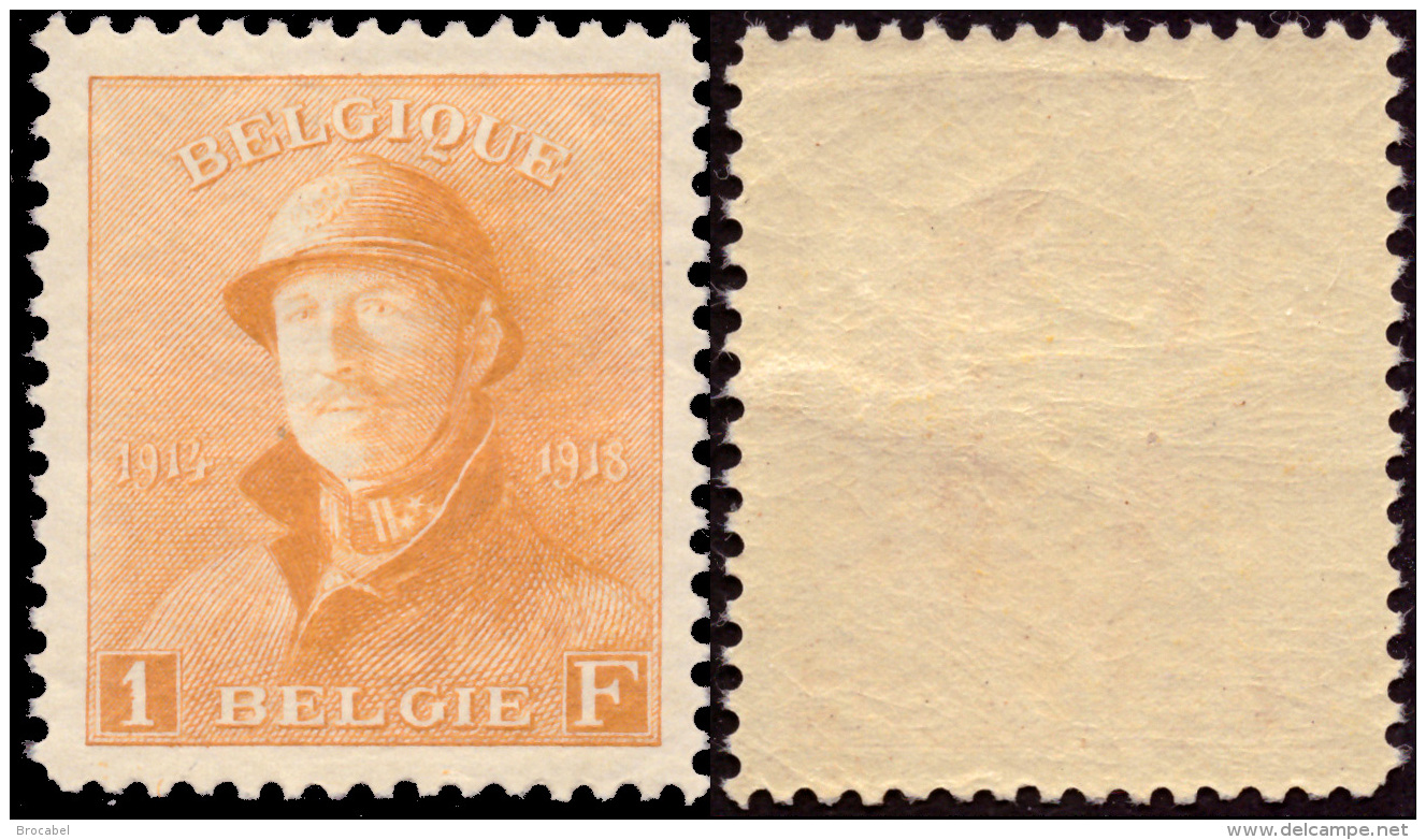 Belgium 0175**  1Fr Orange  Roi Casqué  MNH  ( Br_st ) Luxe ! - 1919-1920 Roi Casqué