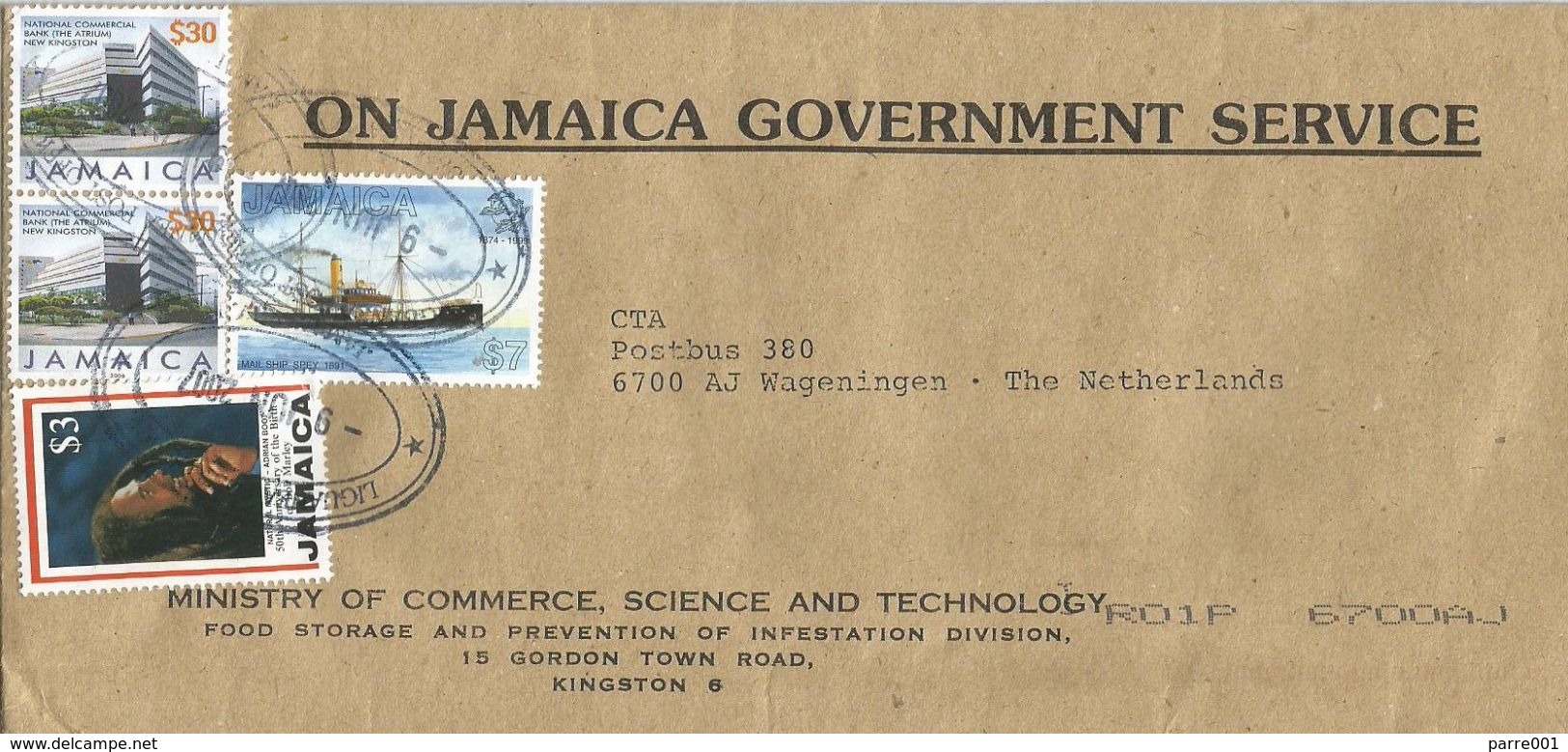 Jamaica 2007 Liguane UPU Mail Ship $7 Bank Building $30 Reggea Music Bob Marley $3 Cover - Jamaica (1962-...)