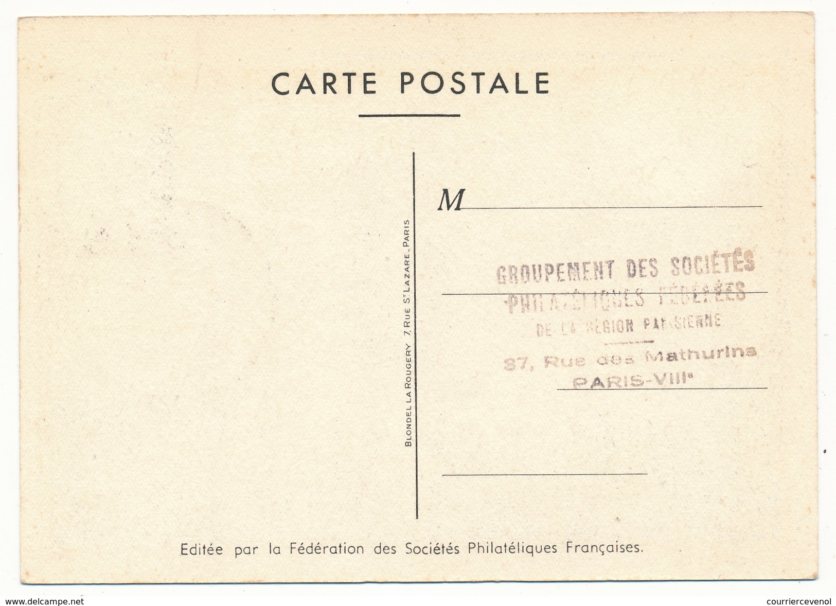 FRANCE - Carte Postale Dessin De Raoul Serres - Journée Du Timbre 1950 PARIS - Facteur Rural - Stamp's Day