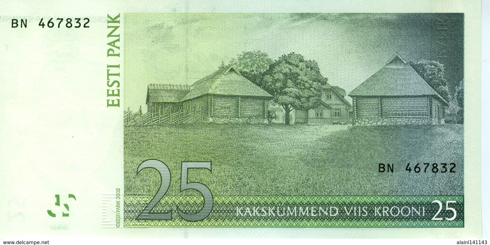 ESTONIE - 25 Kruni  2002 - Série BN 467832 - P.84a - UNC - Estland