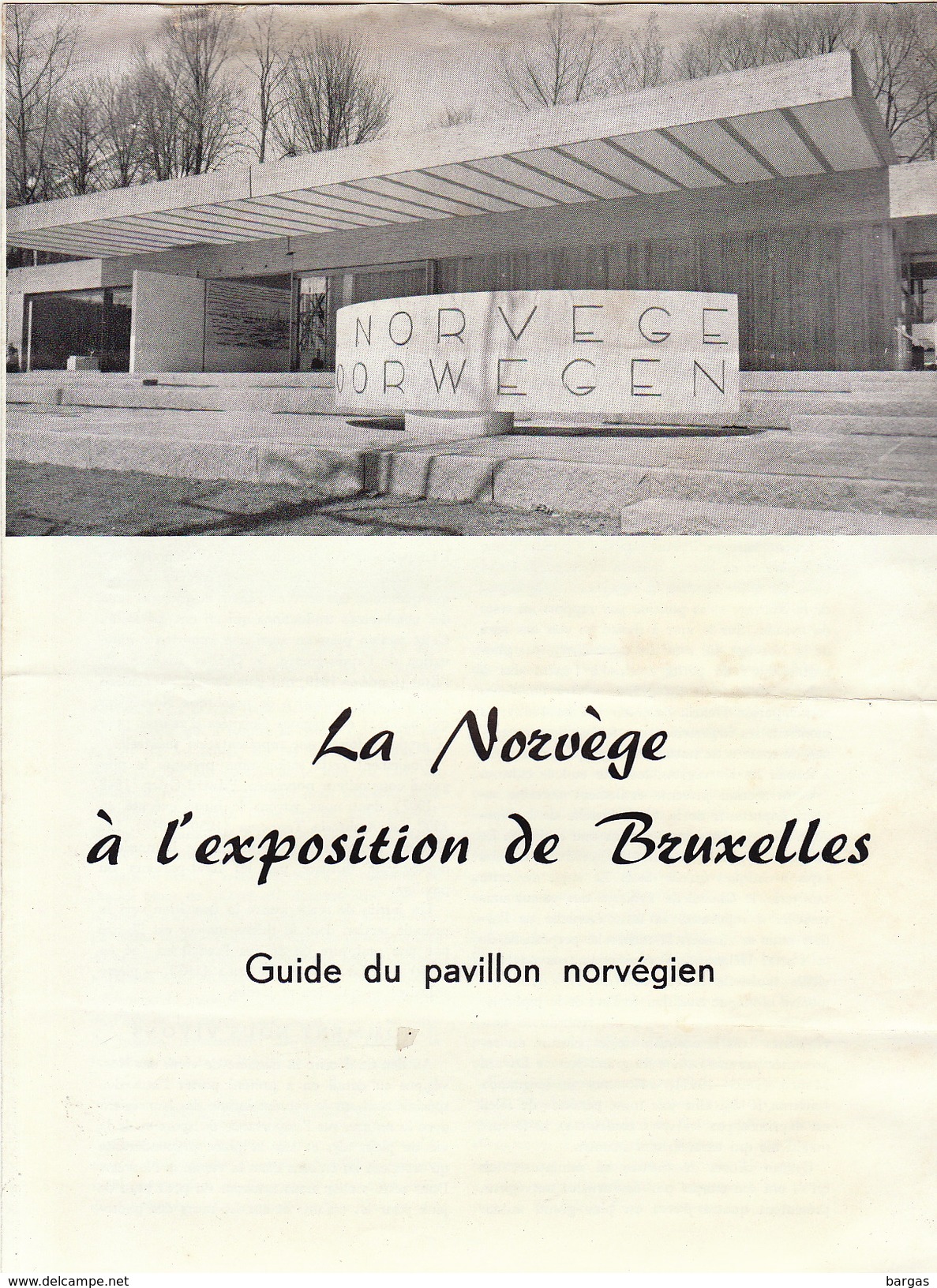 Exposition Universelle 1958 Expo 58 Bruxelles Pavillon De La Norvège - Zonder Classificatie