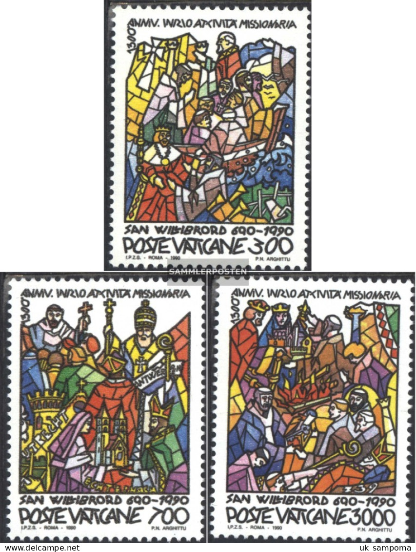 Vatikanstadt 999-1001 (complete Issue) Unmounted Mint / Never Hinged 1990 Holy. Willibrord - Unused Stamps