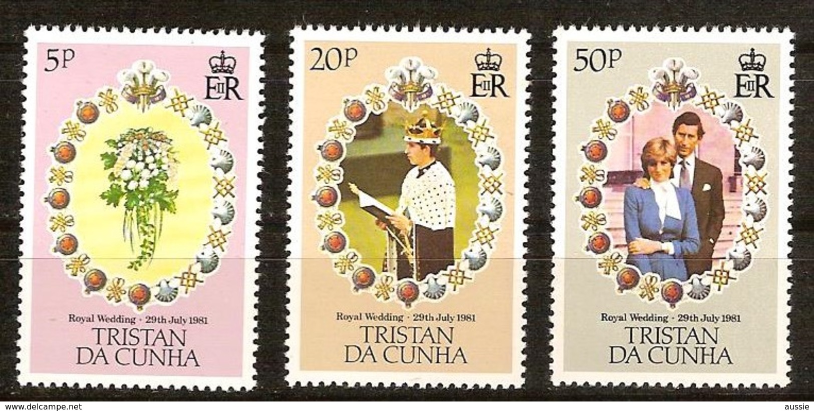 Tristan Da Cunha 1981 Yvertn° 291-293 *** MNH Cote 22 FF Prince Charles Et Diana - Tristan Da Cunha