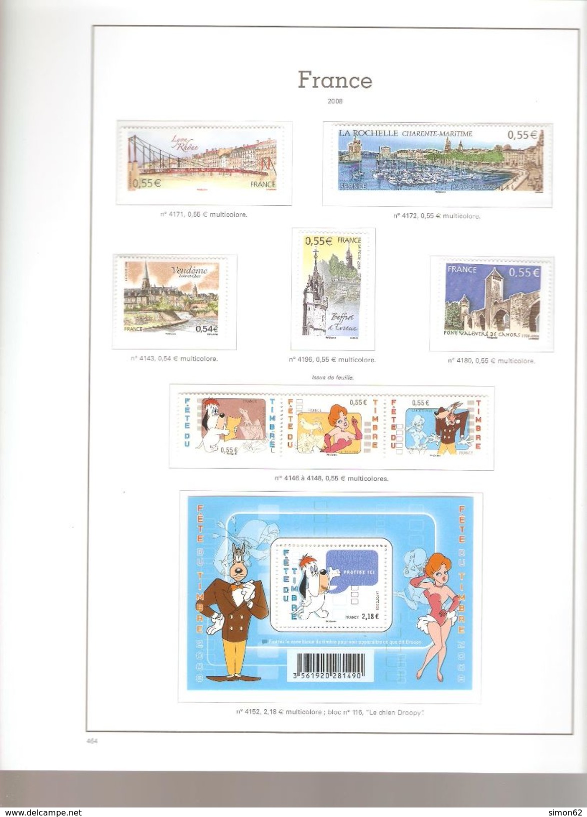 FRANCE COLLECTION COMPLETE ANNEES 2008/2009 AVEC BLOCS FEUILLETS _ SOUVENIR CARNETS  ET TIMBRES AUTOADHESIFDANS ALBUM - 2000-2009