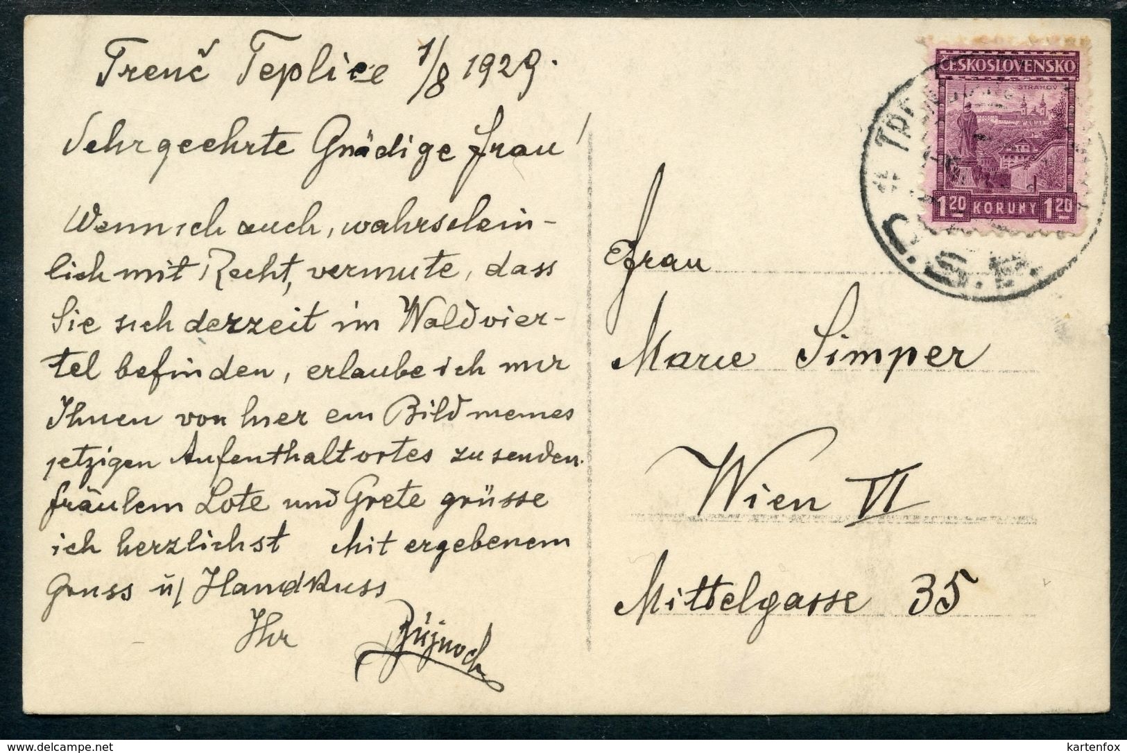 Trenčianske Teplice, 1.8.1929, Trencin, - Slowakei