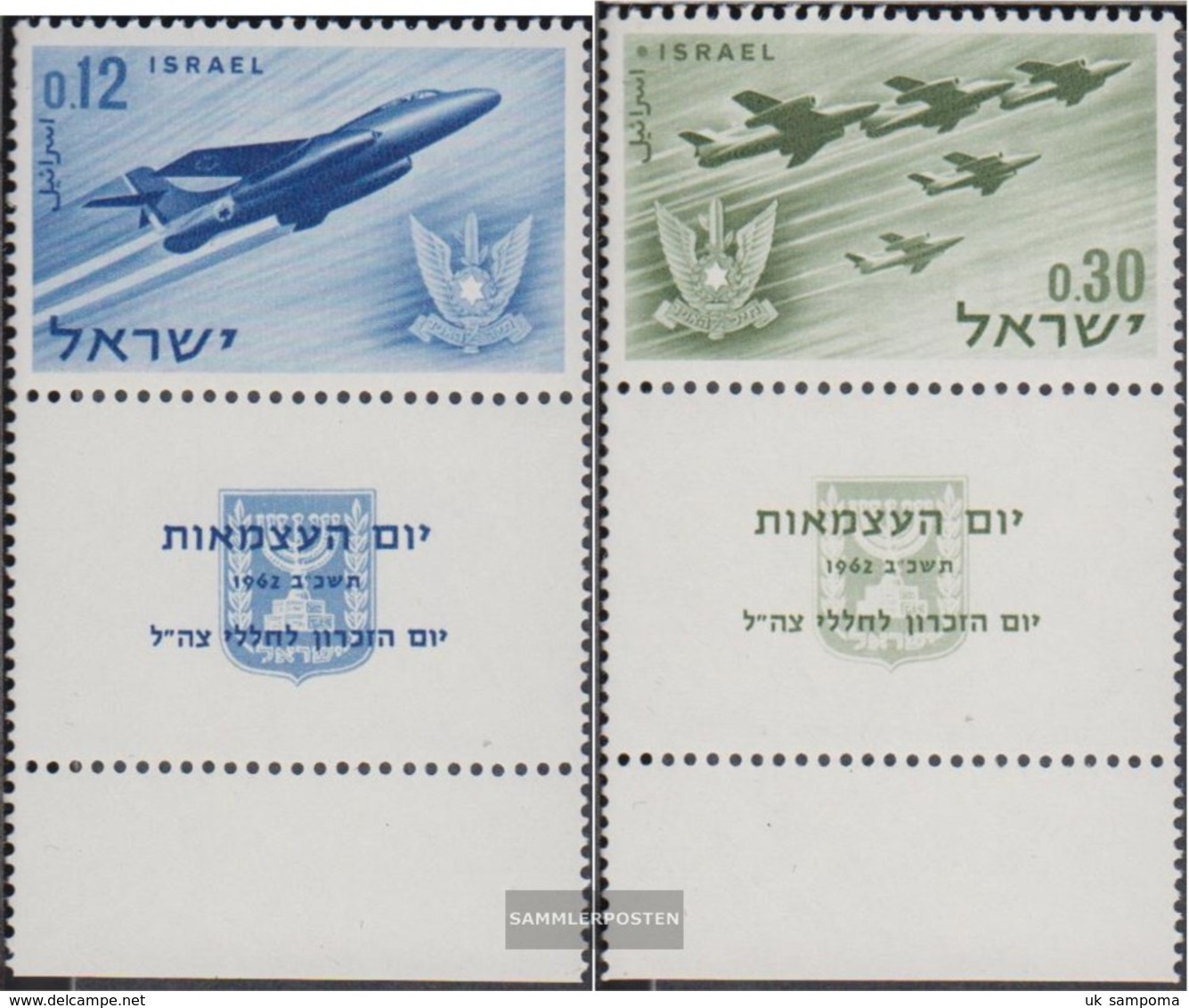Israel 254-255 With Tab (complete Issue) Unmounted Mint / Never Hinged 1962 Independence - Ongebruikt (met Tabs)