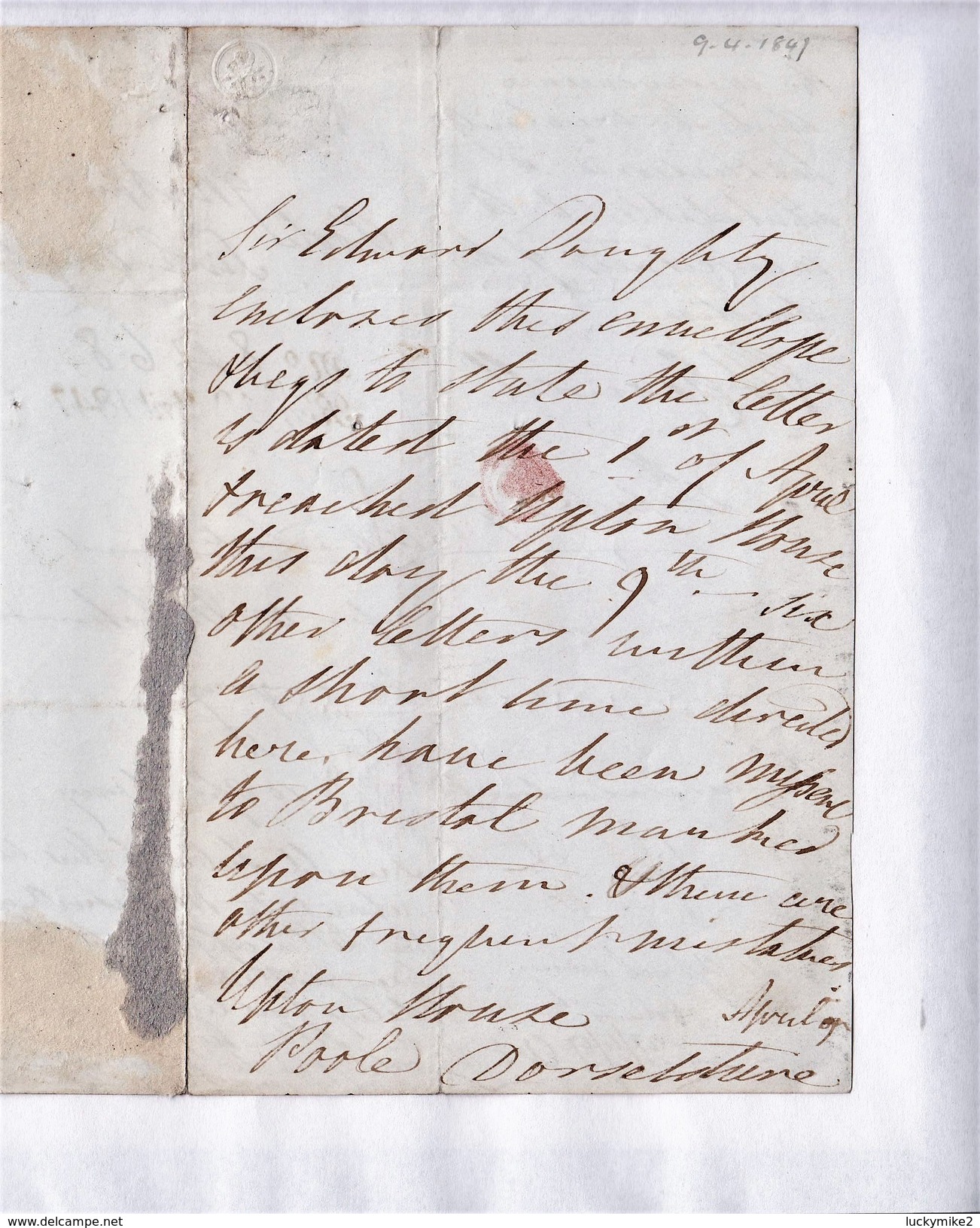 1847 Complaint About Post Office Delay By Sir Ed.Doughty, Signed "G H Creswell" (responsible For Piller Boxes).   0494 - Other & Unclassified