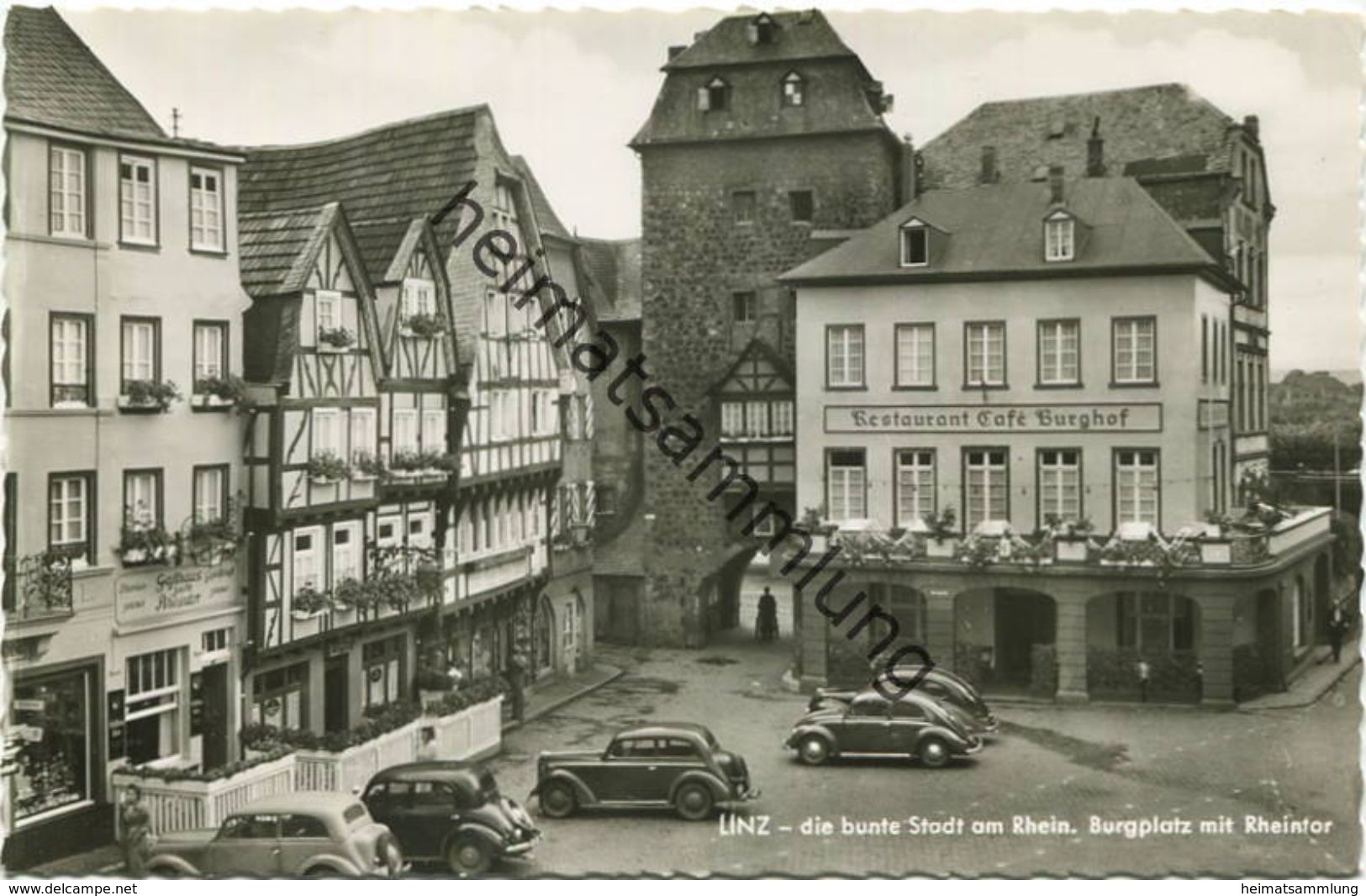 Linz Am Rhein - Burgplatz - Foto-AK 50er Jahre - Verlag Hans Andres Hamburg - Linz A. Rhein