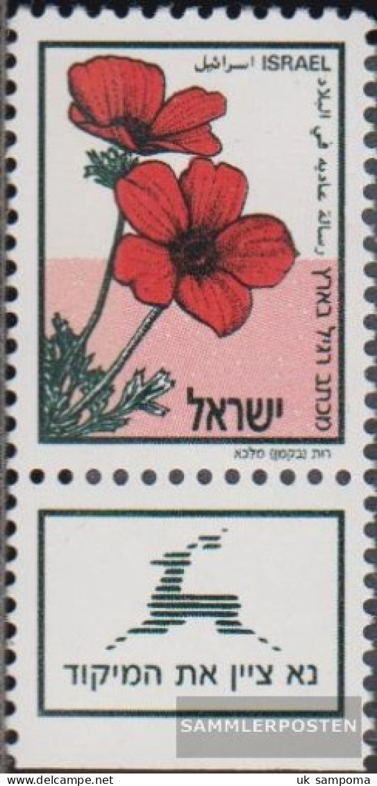 Israel 1217 With Tab (complete Issue) Unmounted Mint / Never Hinged 1992 Kronenanemone - Unused Stamps (with Tabs)