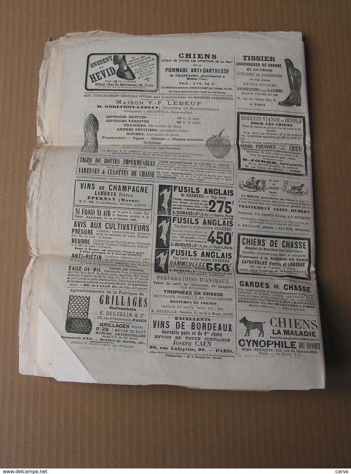 L' Acclimatation Journal  Décembre 1886 ( Logo Chasse à Courre Chiens Poules, Coq Canard, Pigeons) Publicité Microscope - 1850 - 1899