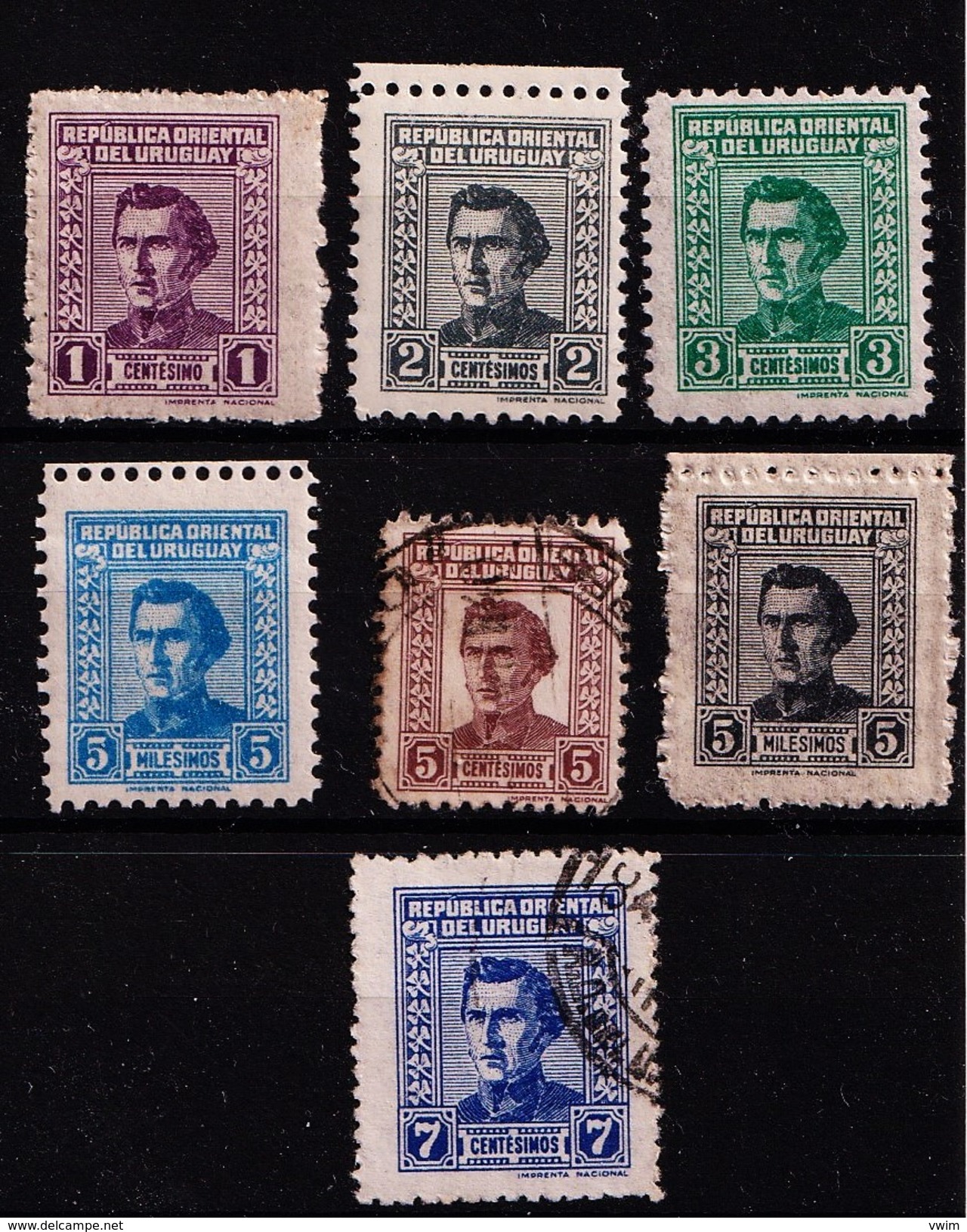 URUGUAY - 1939....1949  - MOOI Lotje JOSE ARTIGAS - Gestempeld/oblit./ Gebraucht/used. - ° En * - Uruguay