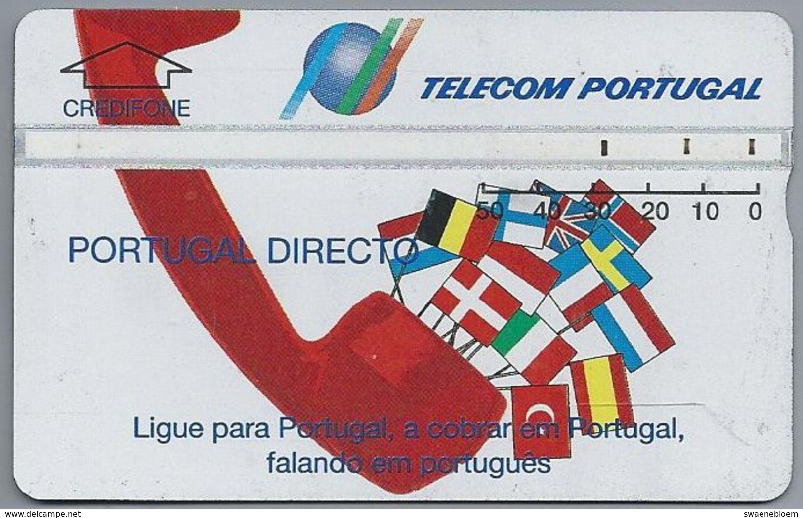 PT.- Telecomcard. Portugal Telecom. CREDIFONE. PORTUGAL DIRECTO. Ligua Para Portugal, A Cobrar Em Portugal, .... 2 Scans - Portugal