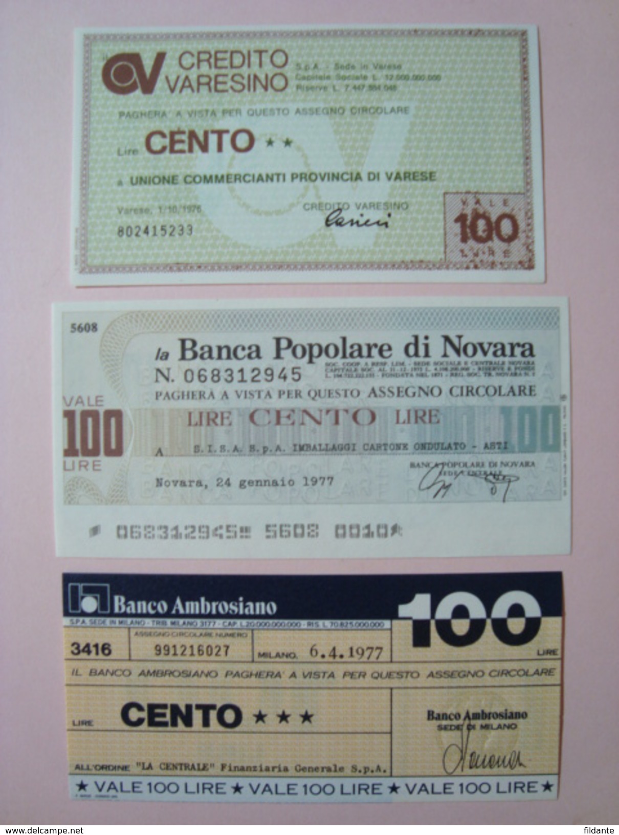 REPUBBLICA ITALIANA 1975-1978 COLLEZIONE DI N. 14 MINIASSEGNI FIOR DI STAMPA LOTTO 1 - [10] Checks And Mini-checks