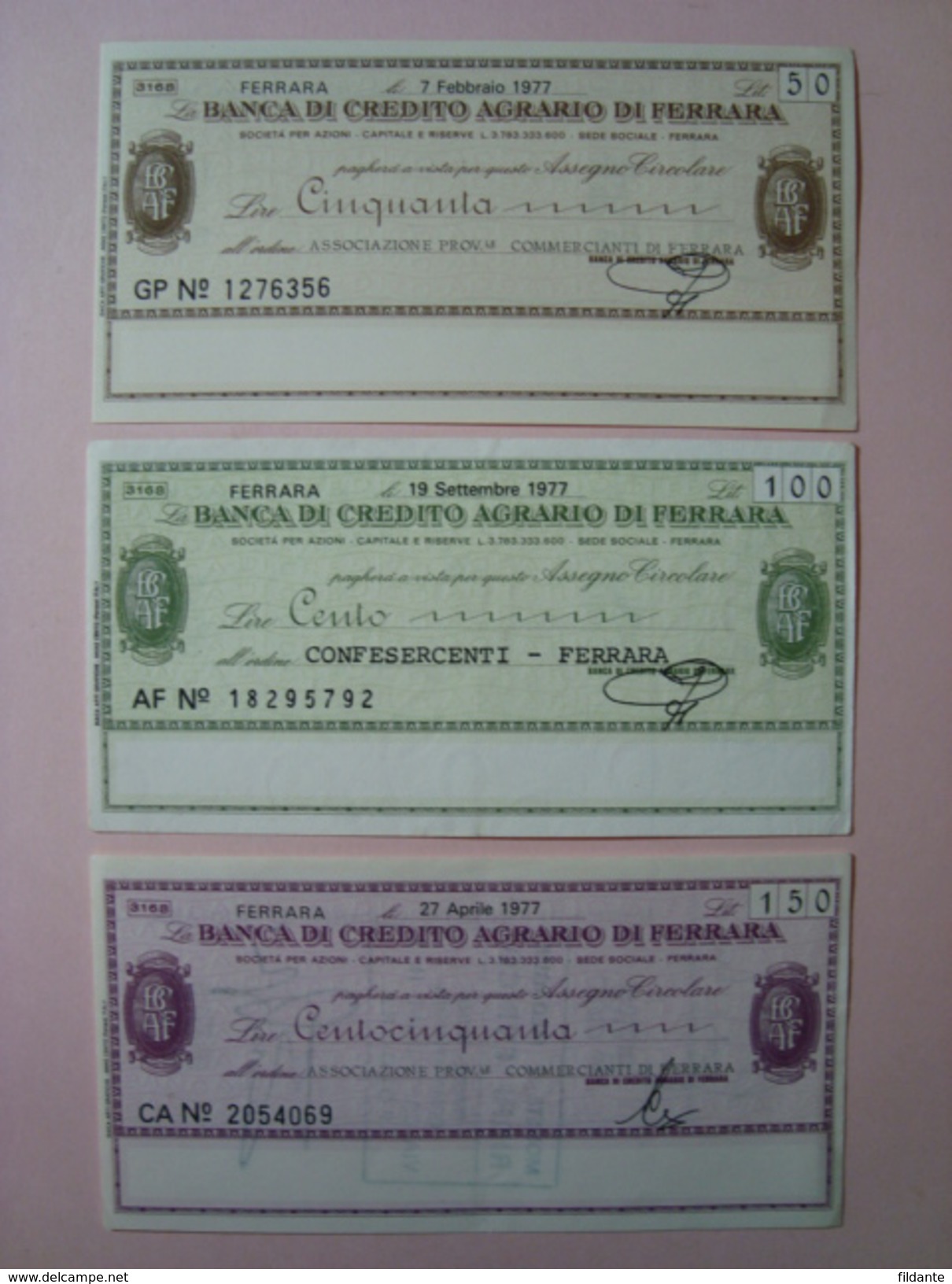 REPUBBLICA ITALIANA 1975-1978 COLLEZIONE DI N. 18 MINIASSEGNI FIOR DI STAMPA LOTTO 2 - [10] Checks And Mini-checks