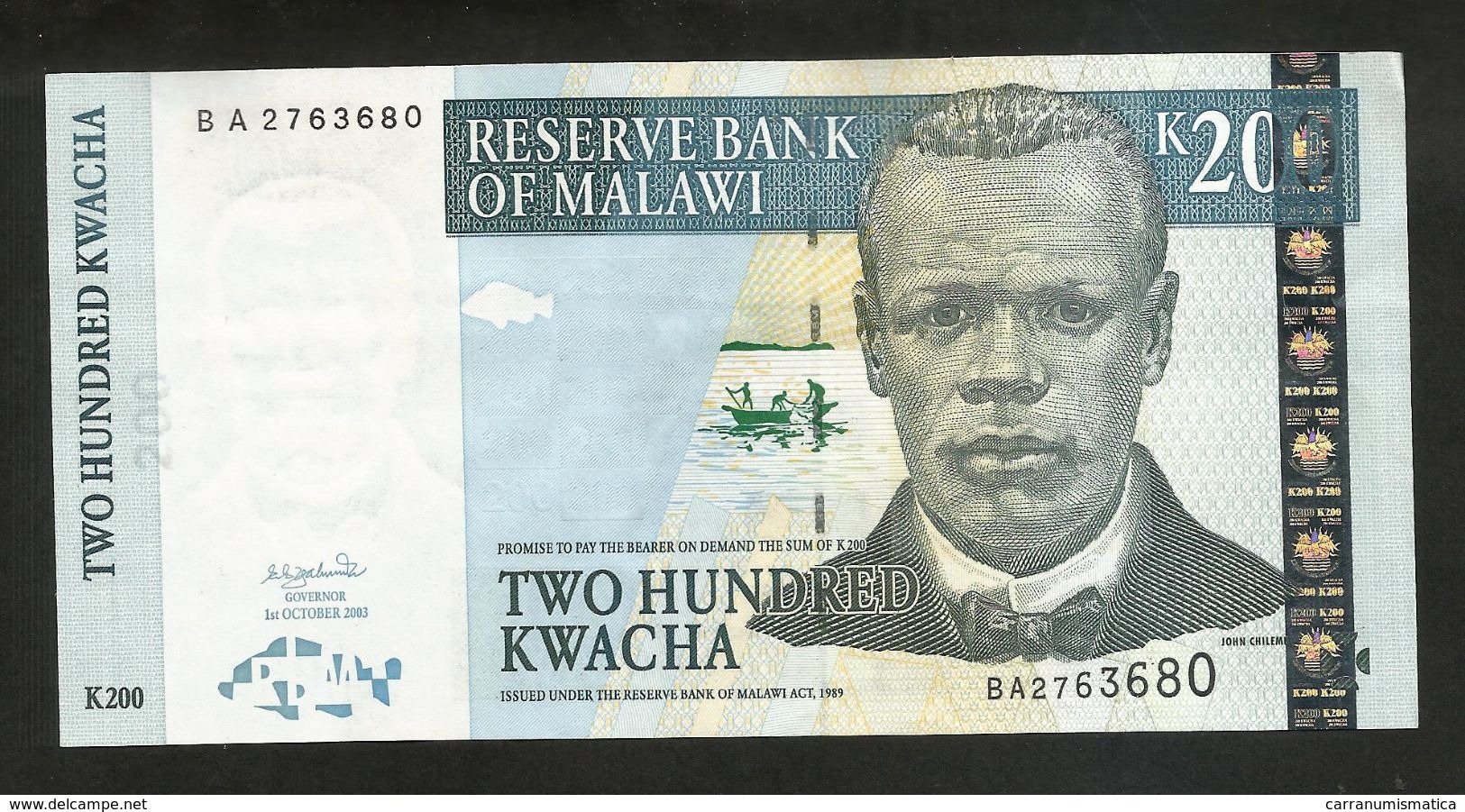 MALAWI - RESERVE BANK Of MALAWI - 200 KWACHA (2003) - Malawi