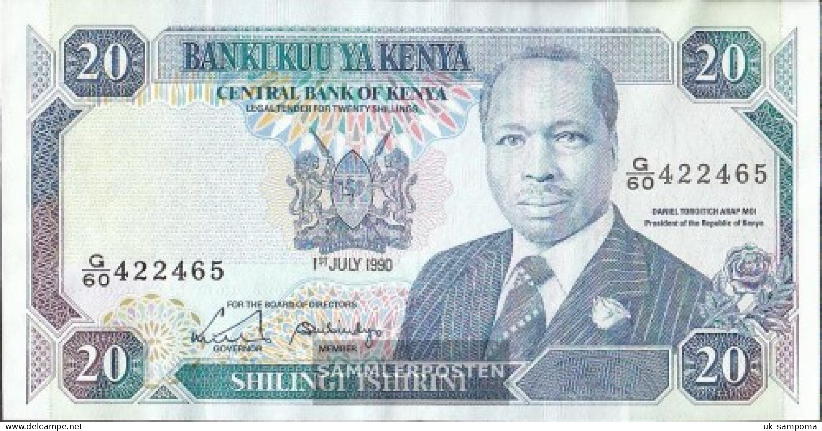 Kenya Pick-number: 25c Uncirculated 1990 20 Schillings - Kenia