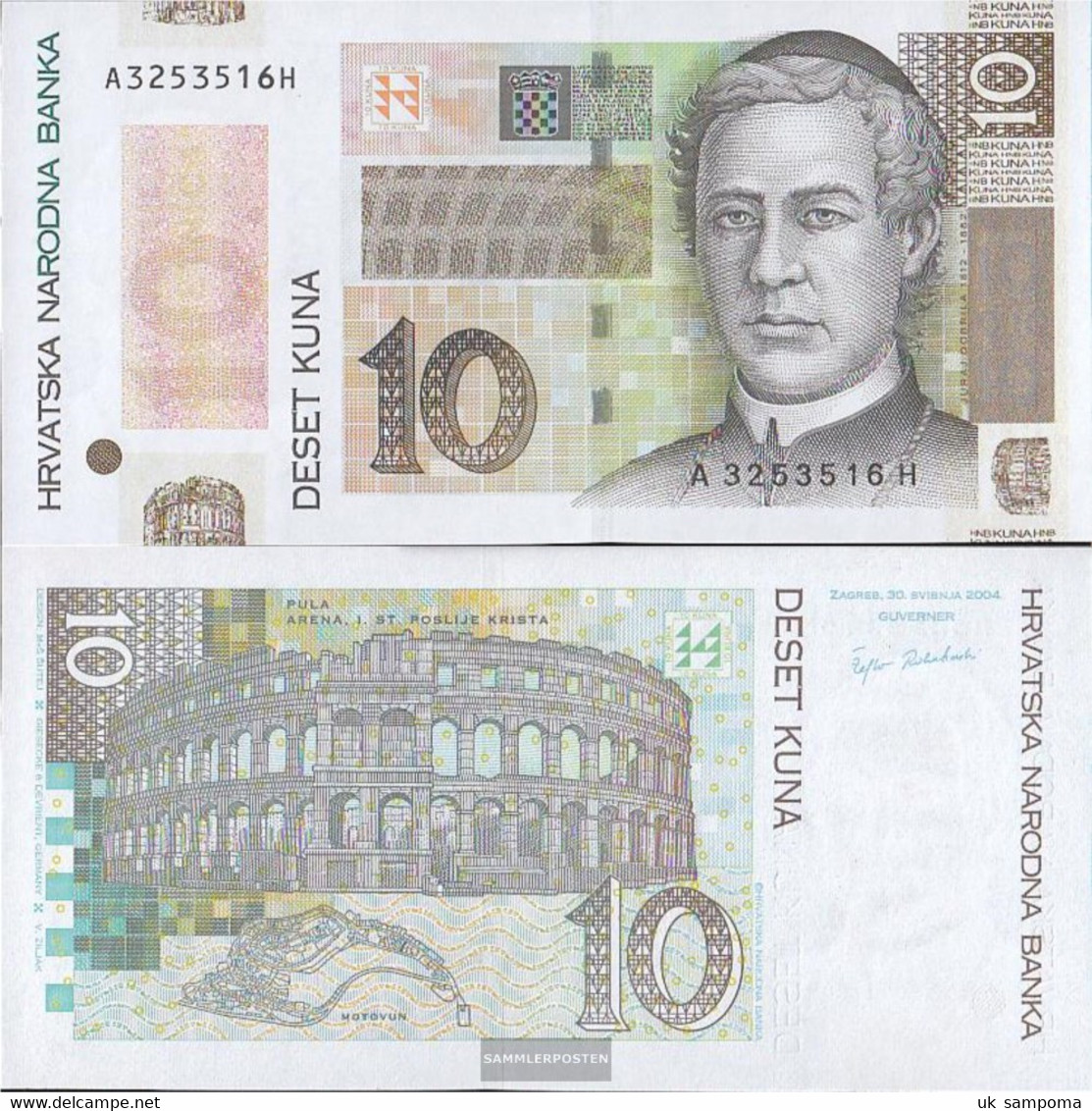 Croatia Pick-number: 43 Uncirculated 2004 10 Kuna - Croazia