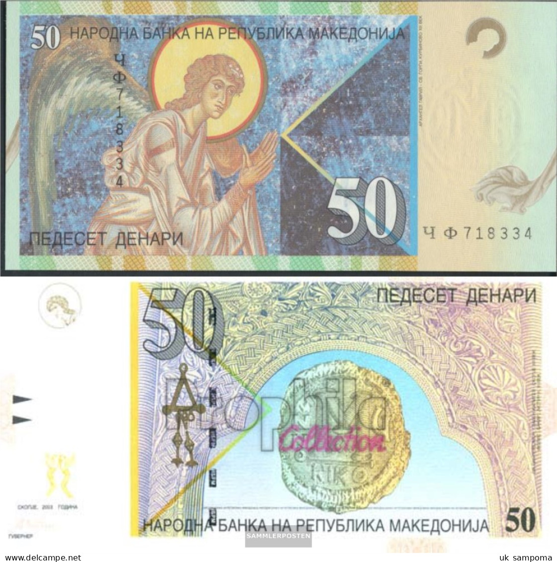 Makedonien Pick-number: 15d Uncirculated 2003 50 Denari - North Macedonia