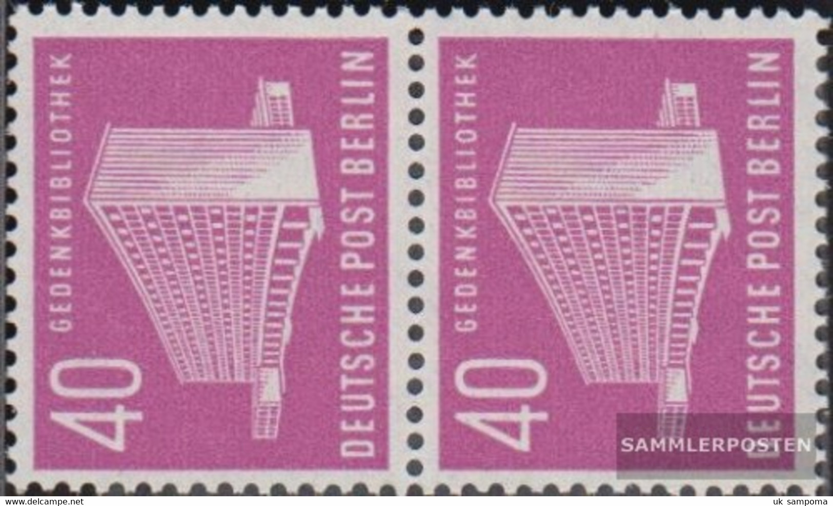 Berlin (West) 122 Vertical Couple Unmounted Mint / Never Hinged 1954 Berlin Buildings - Unused Stamps