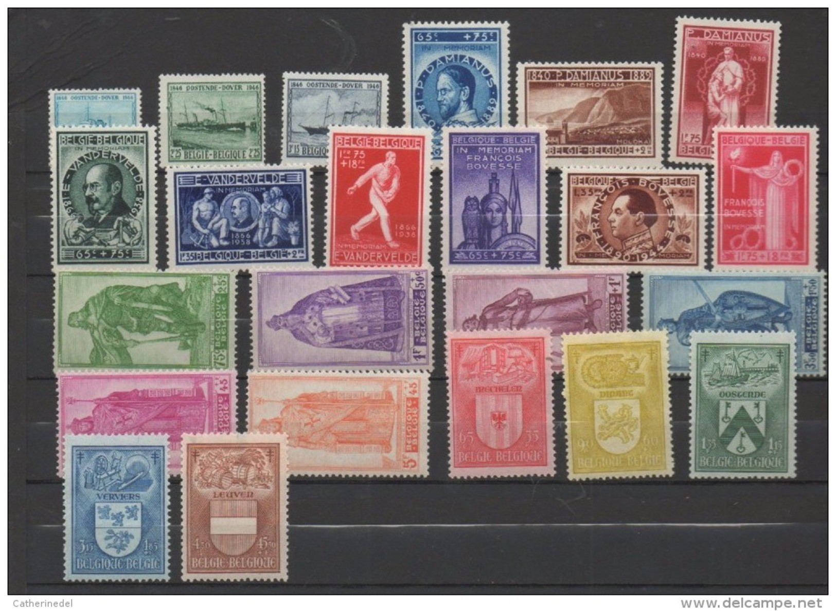 Année 1946 ** Complète ( 23V) Sans Les Timbres Surchargés -10% - Años Completos