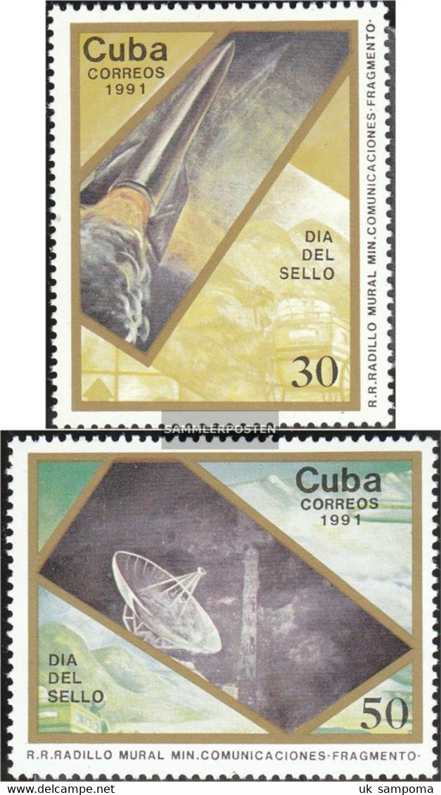 Cuba 3474-3475 (complete Issue) Unmounted Mint / Never Hinged 1991 Day The Stamp - Unused Stamps