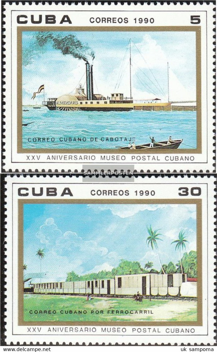 Cuba 3353-3354 (complete Issue) Unmounted Mint / Never Hinged 1990 Postal Museum - Unused Stamps