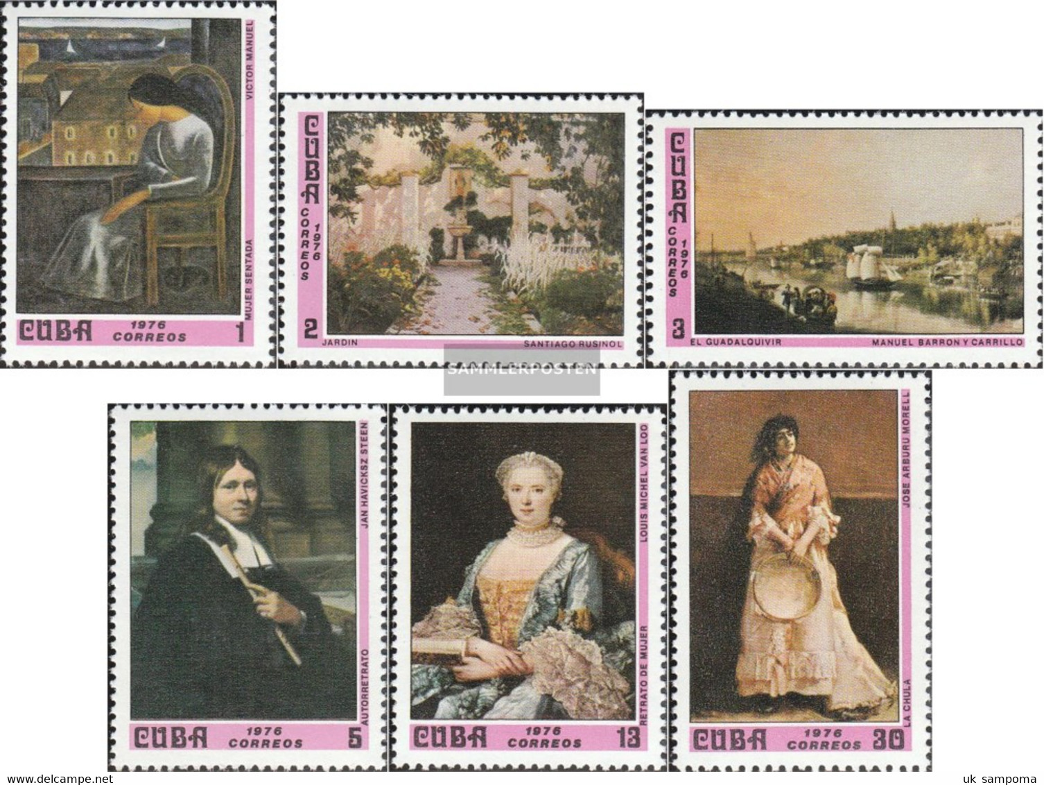 Cuba 2103-2108 (complete Issue) Unmounted Mint / Never Hinged 1976 Paintings National Museum - Ungebraucht