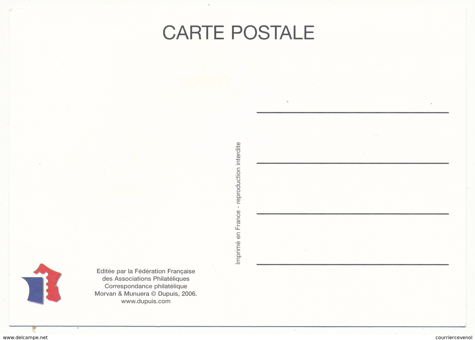 FRANCE - Carte Fête Du Timbre 2006 - 04 Sainte-TULLE - Timbre Spirou - Stamp's Day