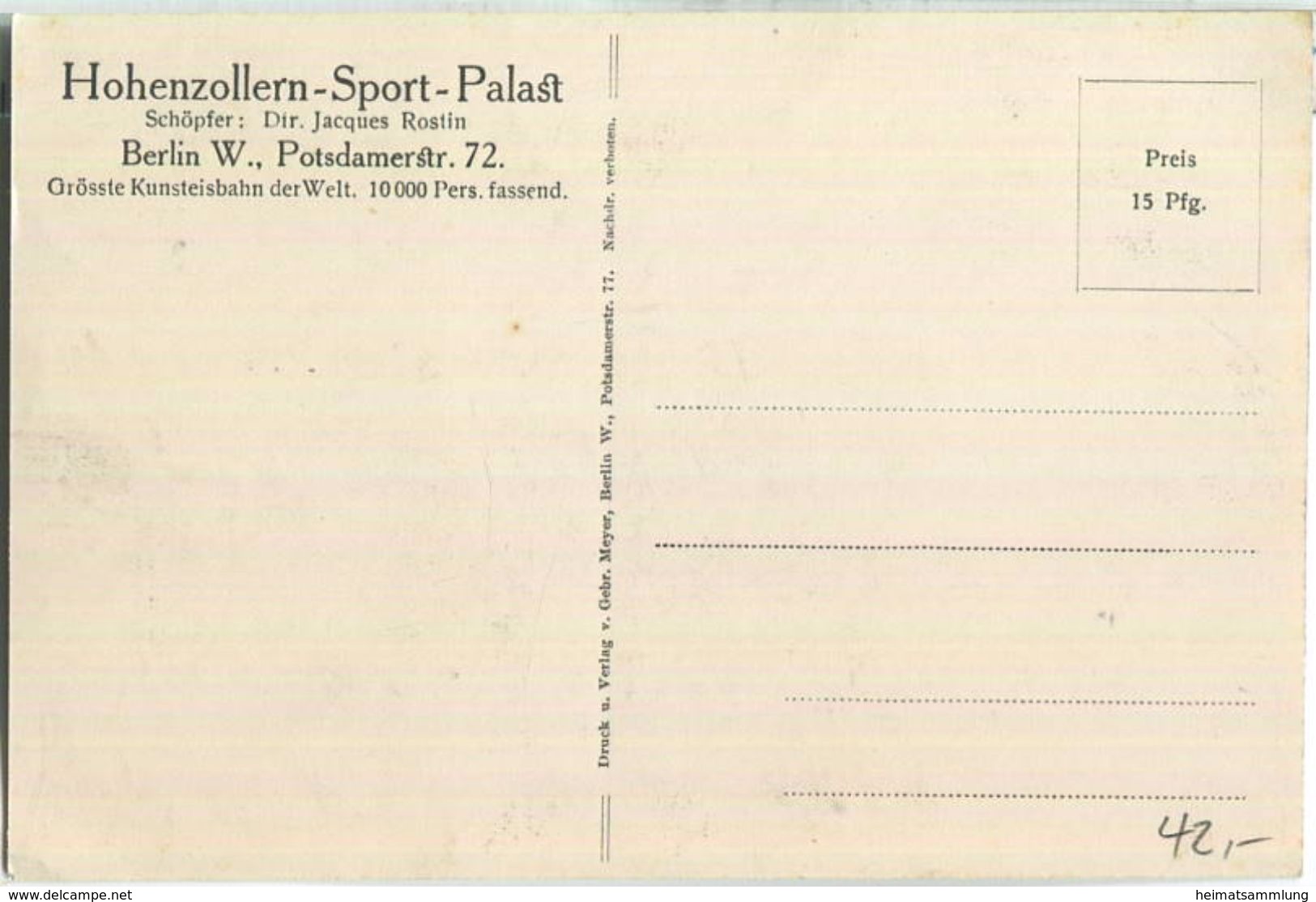 Berlin-Schöneberg - Hohenzollern-Sportpalast Potsdamerstr. 72 - Eisbahn - Schöneberg