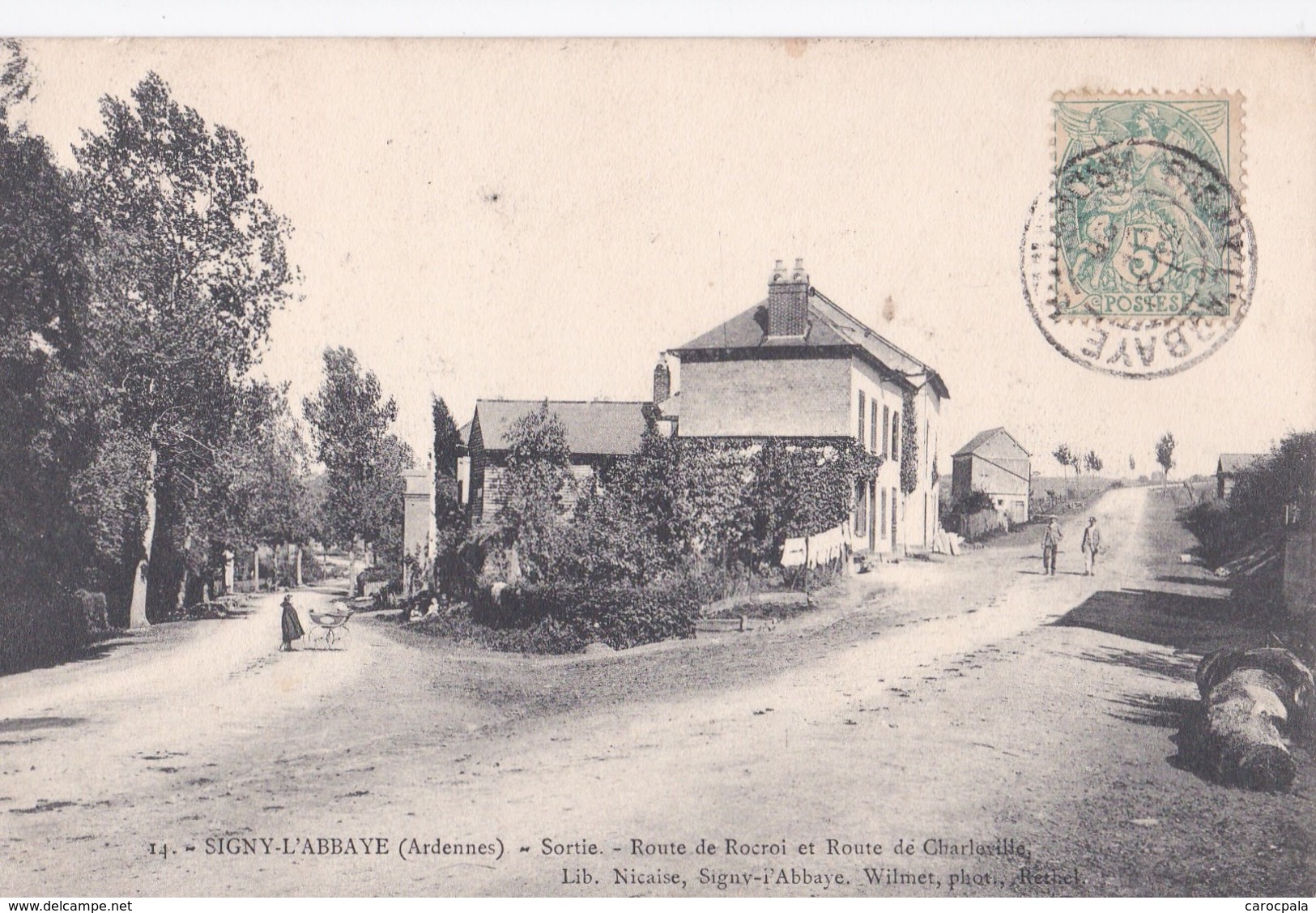 Carte 1905 SIGNY L'ABBAYE / Sortie-route De Rocroi Et Route De Charleville - Otros & Sin Clasificación