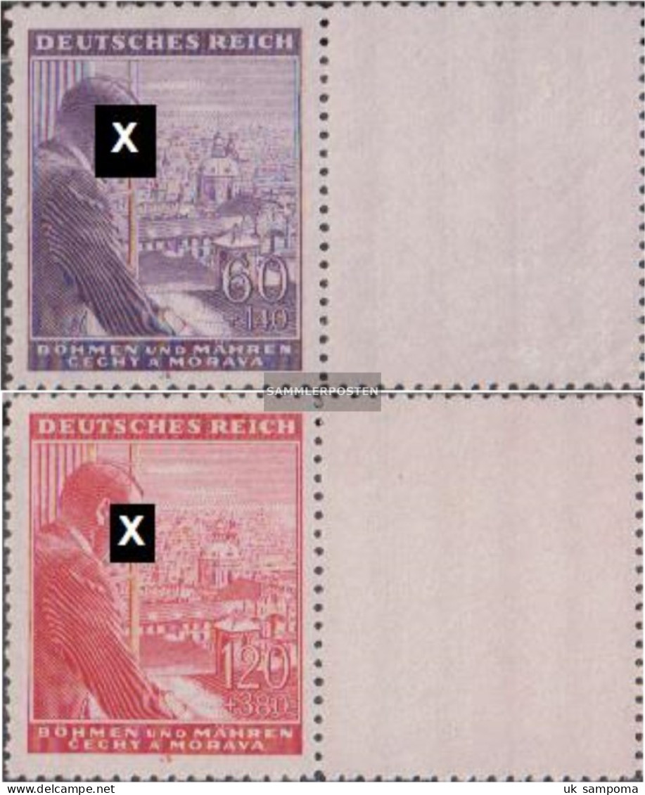 Bohemia And Moravia 126LW-127LW With Blank (complete Issue) Unmounted Mint / Never Hinged 1943 Birthday - Ungebraucht