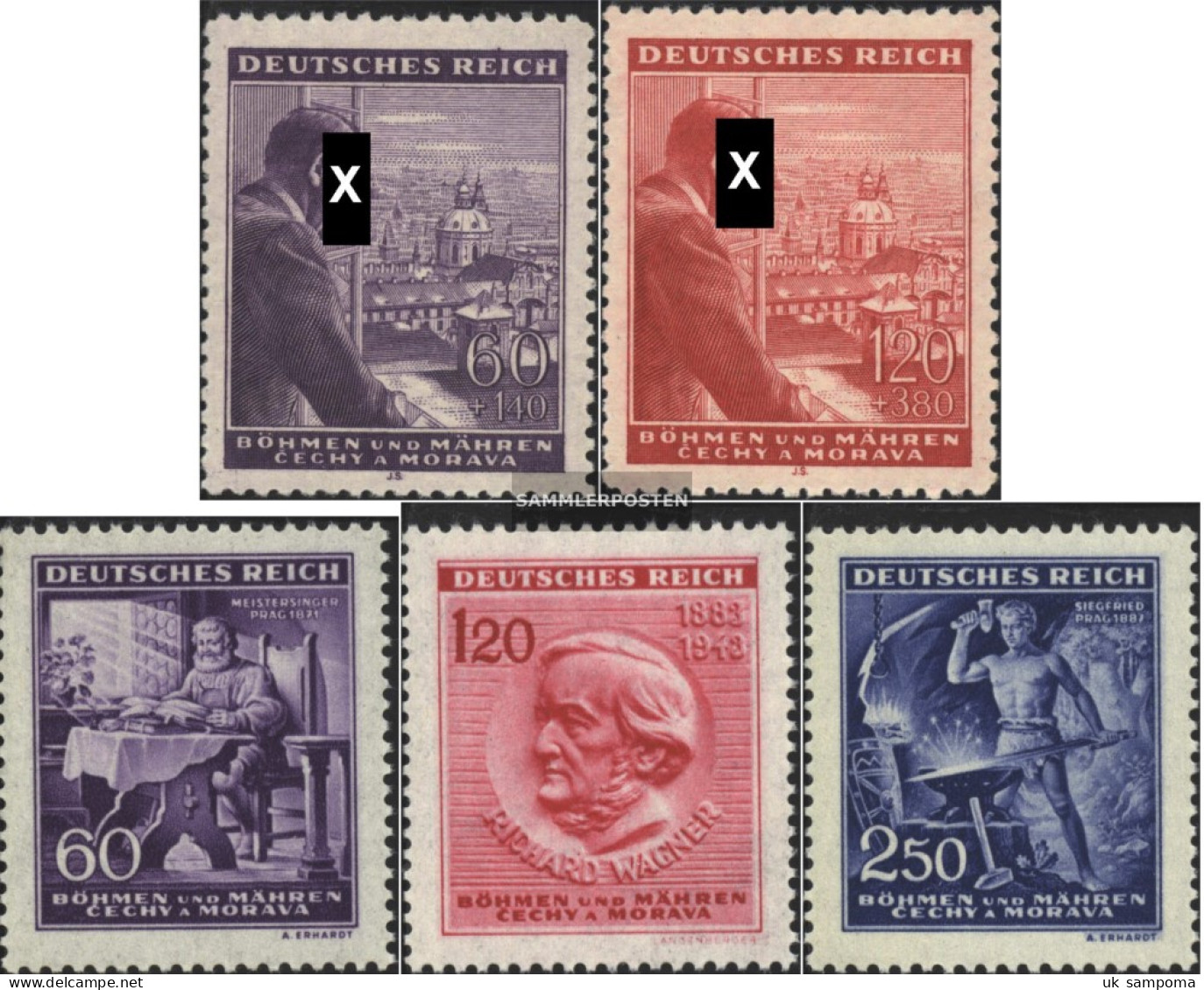 Bohemia And Moravia 126-127,128-130 (complete Issue) Unmounted Mint / Never Hinged 1943 Special Stamps - Ongebruikt