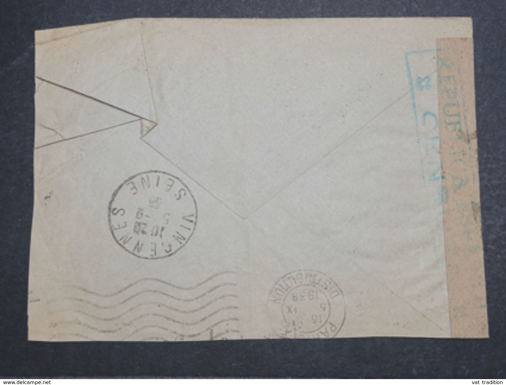 ESPAGNE - Enveloppe ( Retaillée à Droite ) Pour La France En 1938 - L 10357 - Republikeinse Censuur