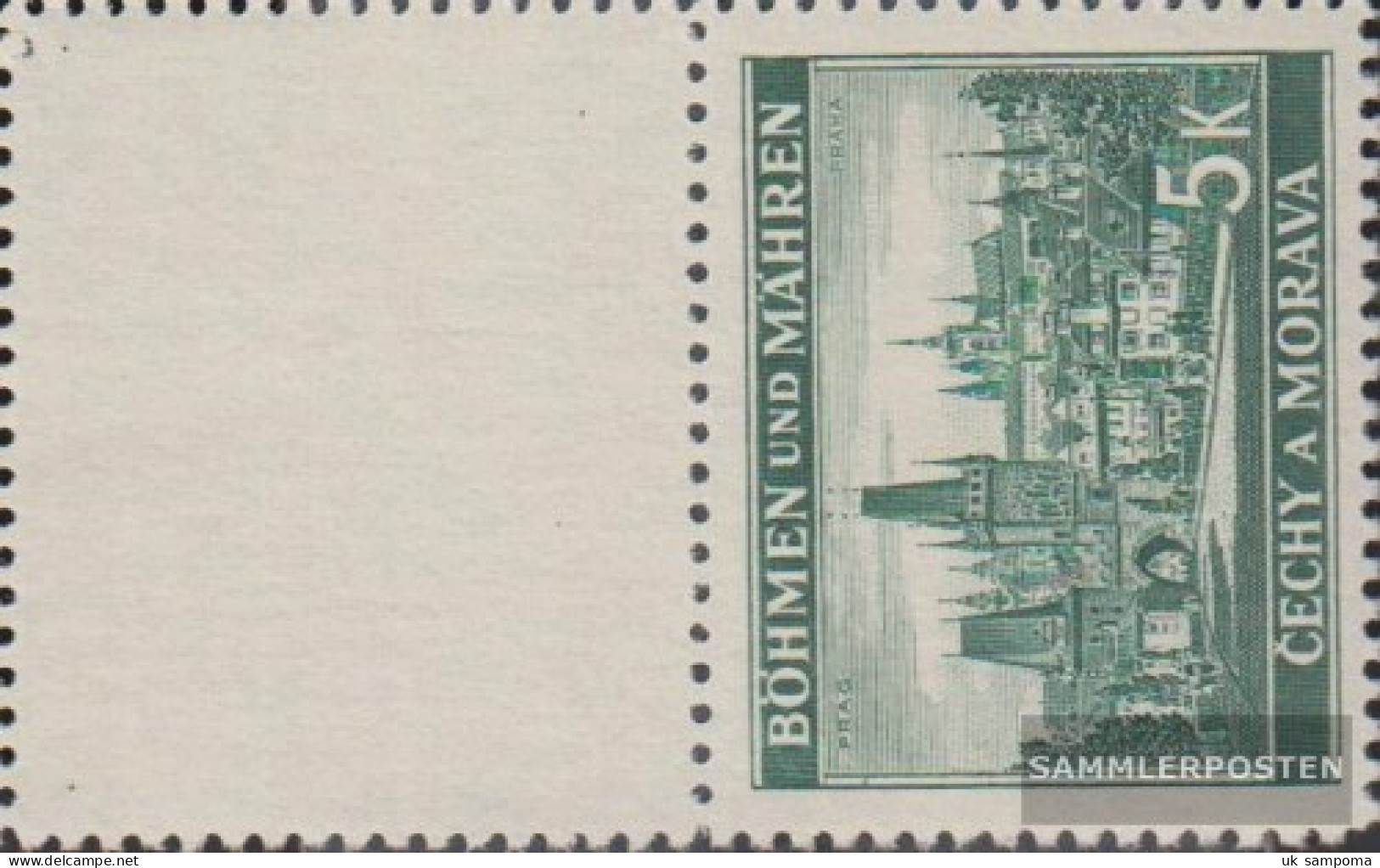 Bohemia And Moravia 35LS With Blank Unmounted Mint / Never Hinged 1939 Clear Brands - Unused Stamps