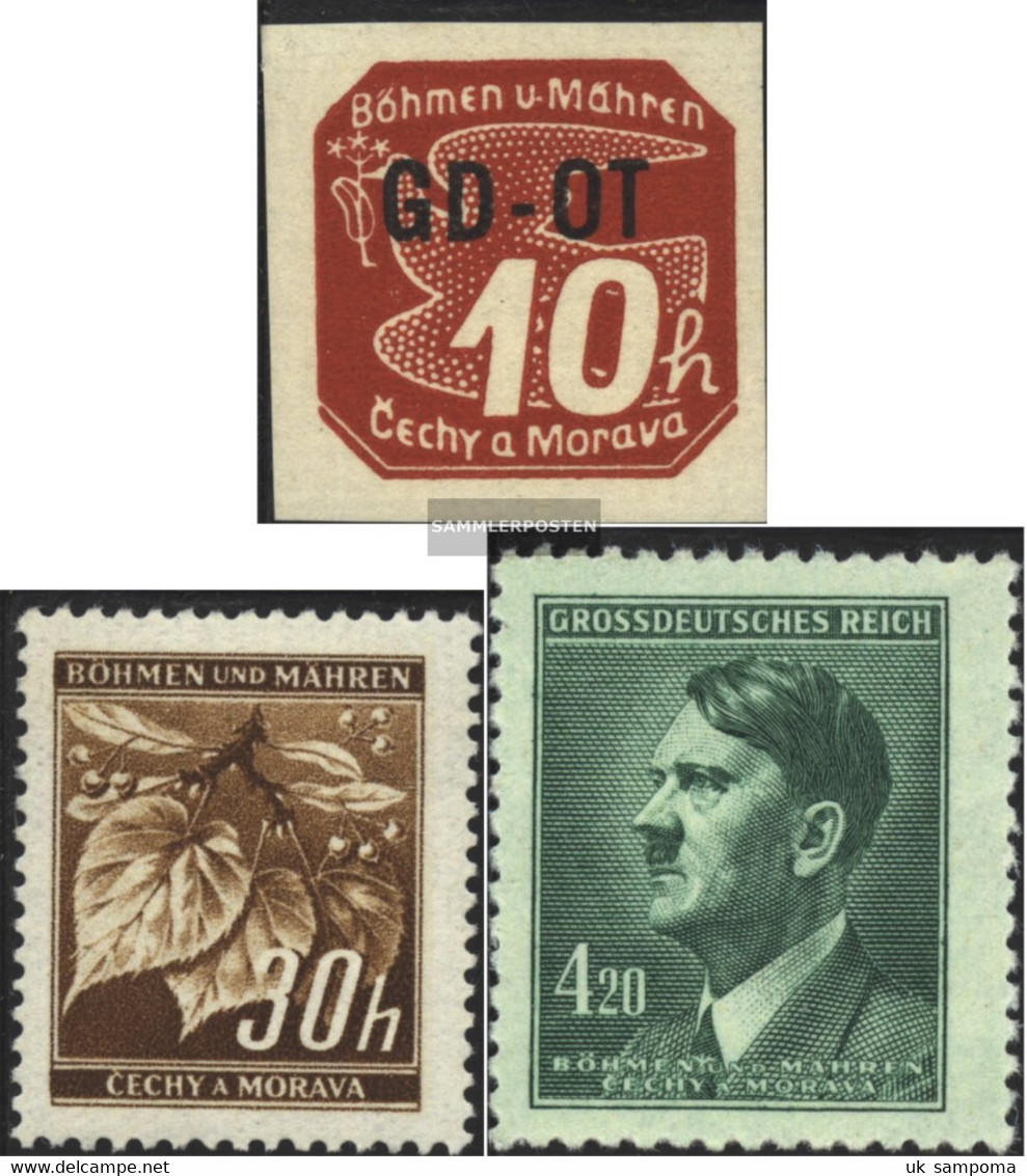 Bohemia And Moravia 51,64,142 (complete Issue) Unmounted Mint / Never Hinged 1939-1945 Complement Values - Ungebraucht