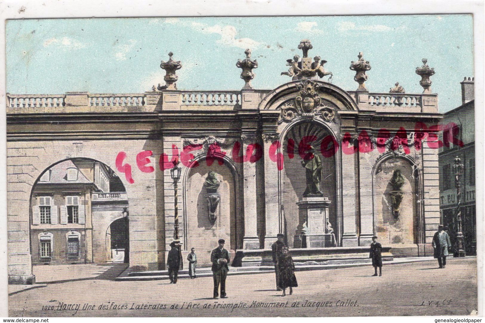 54- NANCY- UNE DES FACES LATERALES DE L' ARC DE TRIOMPHE -MONUMENT DE JACQUES CALLOT-1909 - Nancy