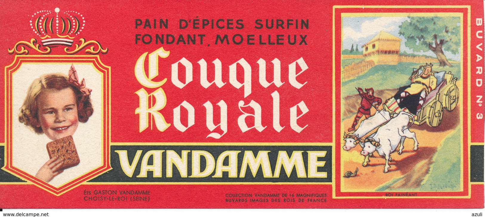 BUVARD - Pain D'Epices VANDAMME, Touque Royale, Roi Fainéant - Gingerbread