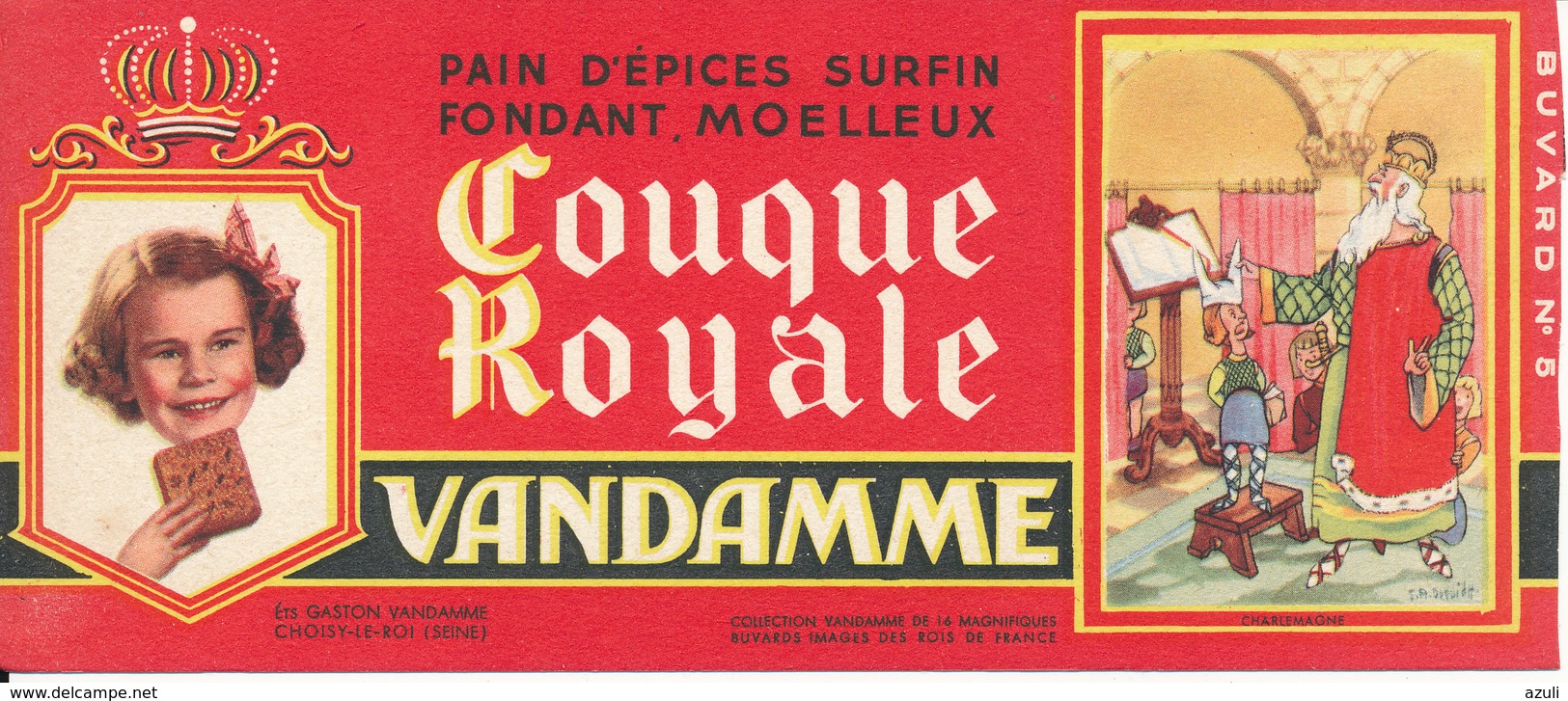 BUVARD - Pain D'Epices VANDAMME, Touque Royale, Charlemagne - Pain D'épices