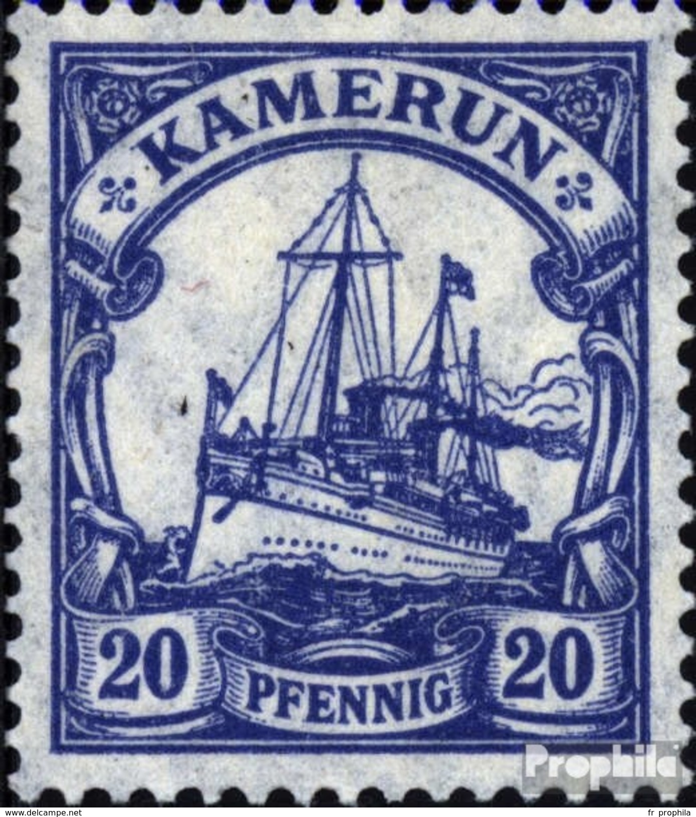 Cameroun (Allemand. Colonie) 23II C Guerre D'impression Neuf Avec Gomme Originale 1918 Expédier Imperial Yacht Hohenzol - Cameroun