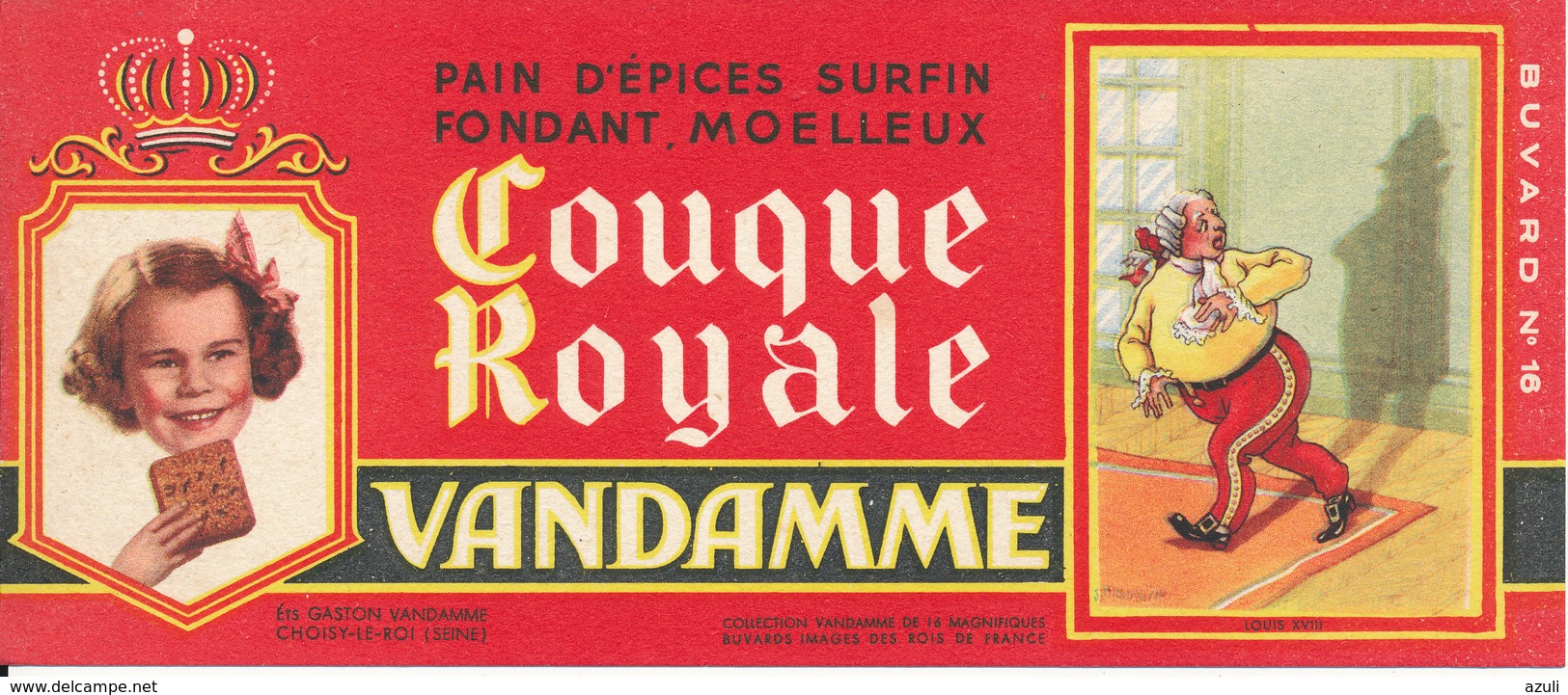 BUVARD - Pain D'Epices VANDAMME, Touque Royale, Louis XVIII - Pan De Especias