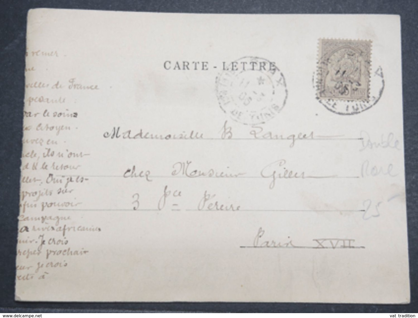 TUNISIE - Carte Postale Double De Tozeur Pour La France En 1906 - L 10370 - Tunisie