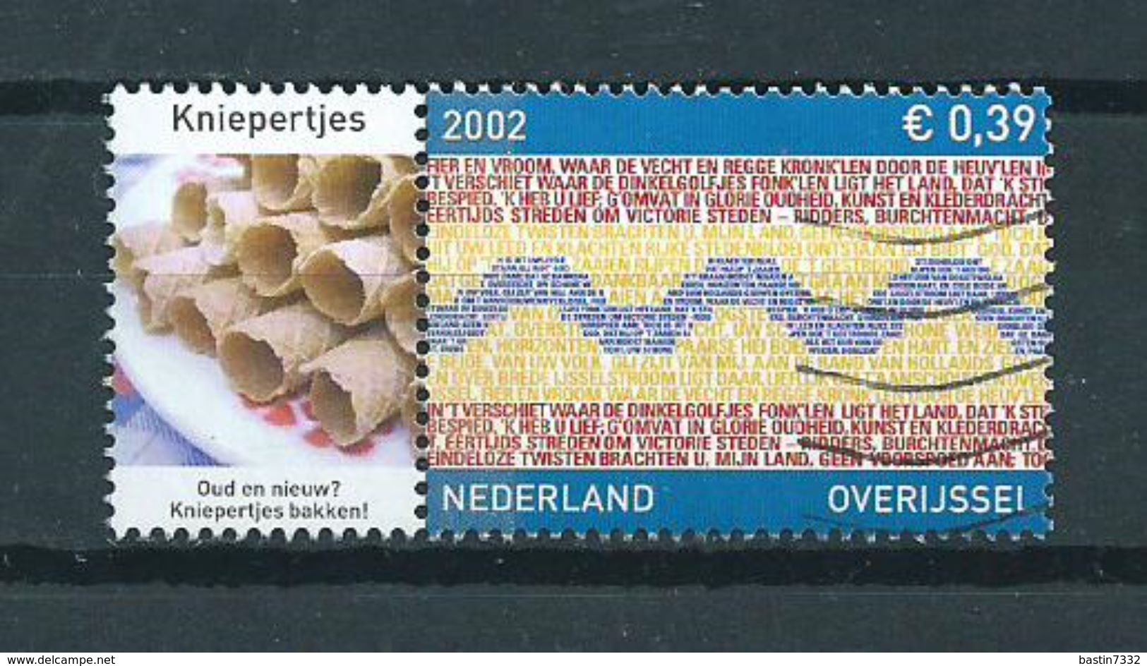 2002 Netherlands Overijssel+tab Kniepertjes Used/gebruikt/oblitere - Gebruikt