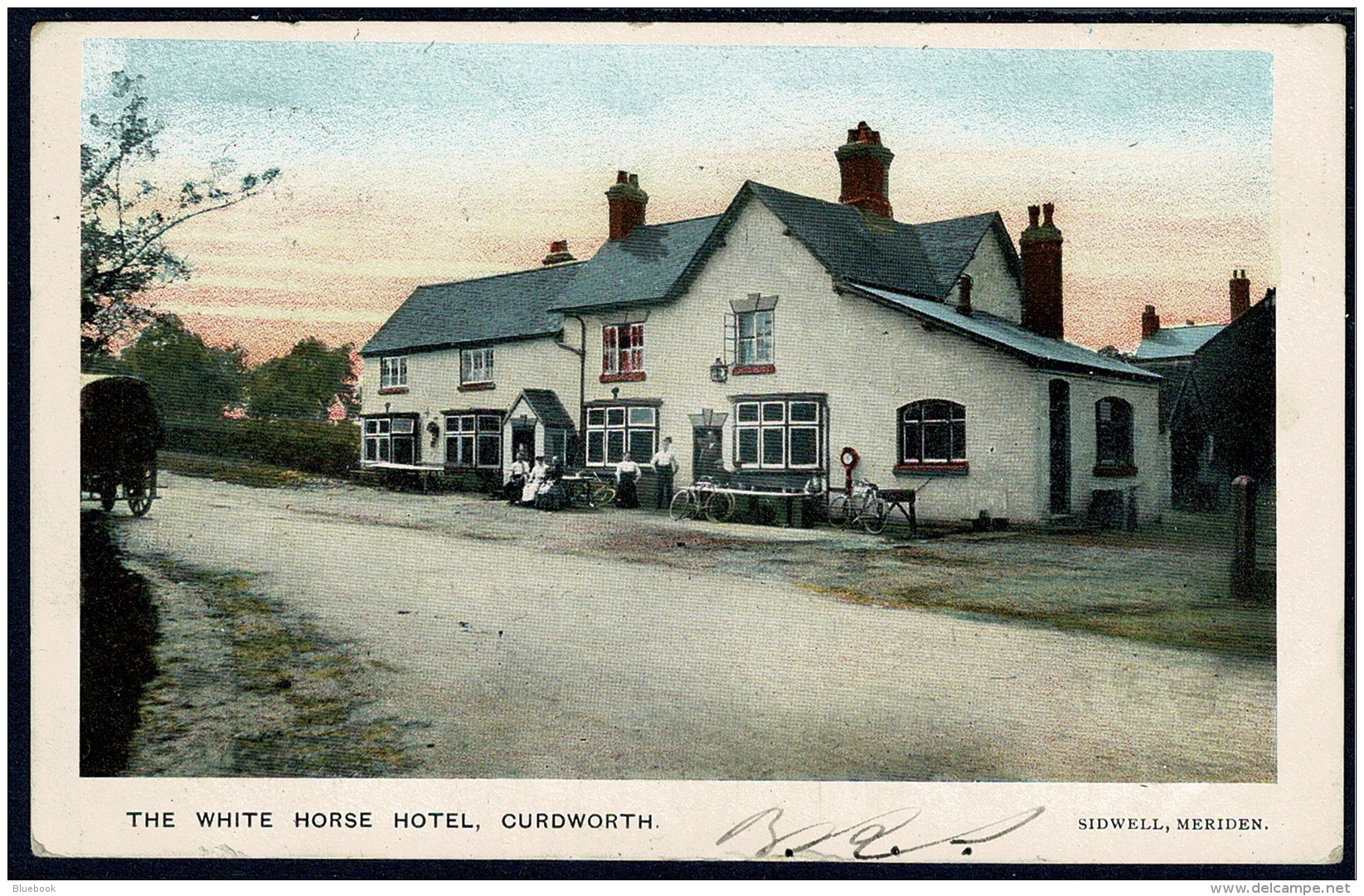 RB 1180 -  1907 Postcard The White Horse Hotel Curdworth Sutton - Birmingham Warwickshire - Birmingham