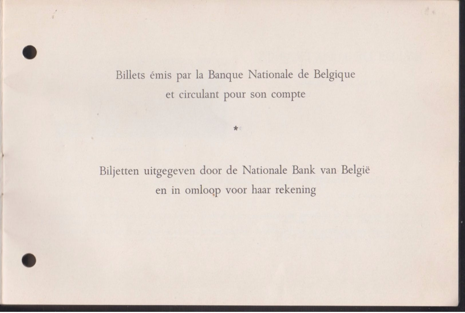 BOEKJE VAN DE BELGISCHE MUNT - [ 9] Collections