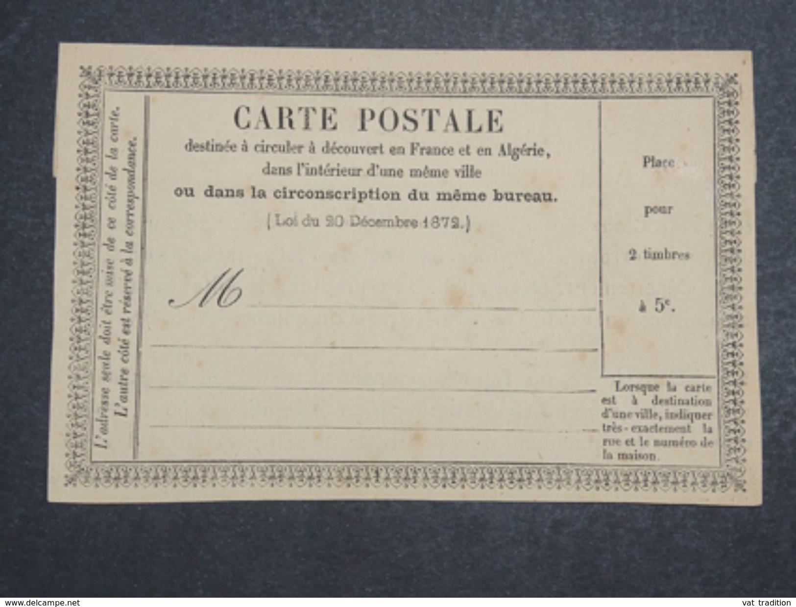 FRANCE - Carte Précurseur Non Voyagé , Voir Le Verso - L 10385 - Vorläufer