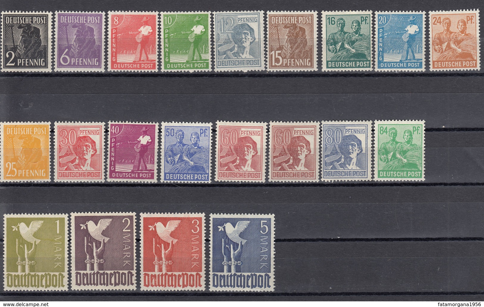 AAS - DEUTSCHLAND - ALLEMAGNE - GERMANIA - 1947 - Serie Completa MNH Yvert 32/52. - Sonstige & Ohne Zuordnung