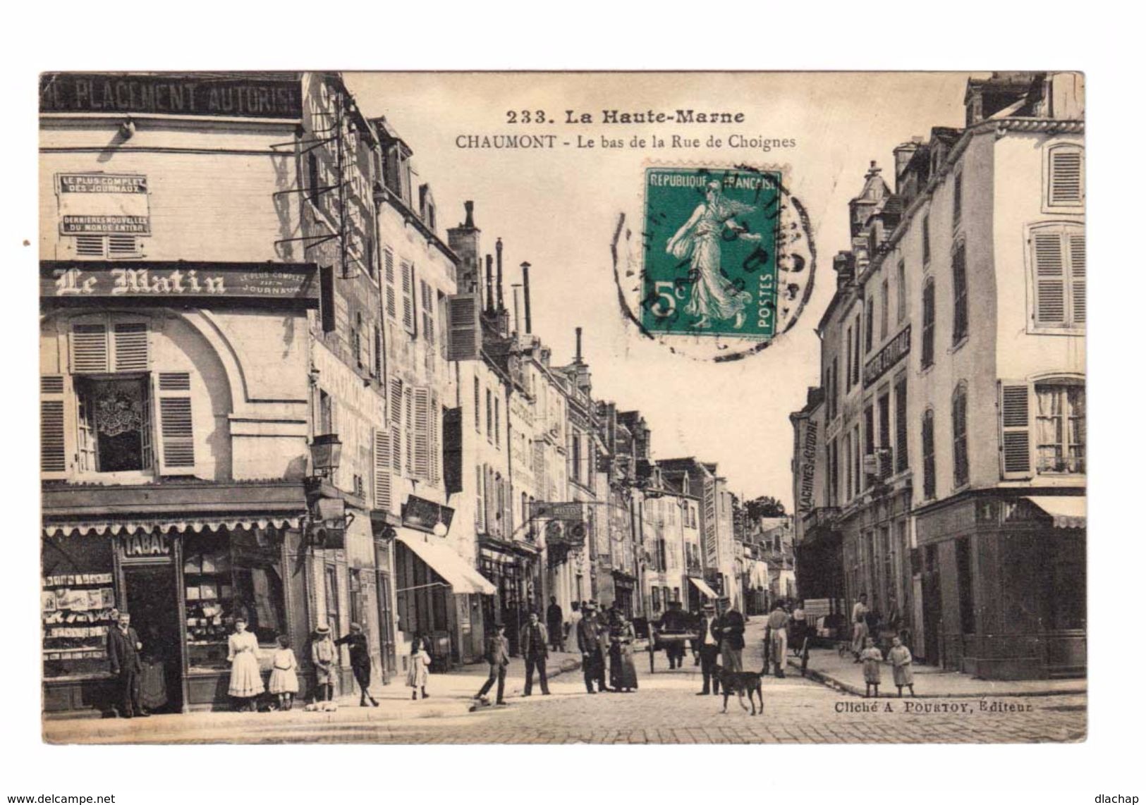 La Haute Marne. Chaumont. Le Bas De La Rue De Choignes. Devantures De Magasins. (2176) - Chaumont