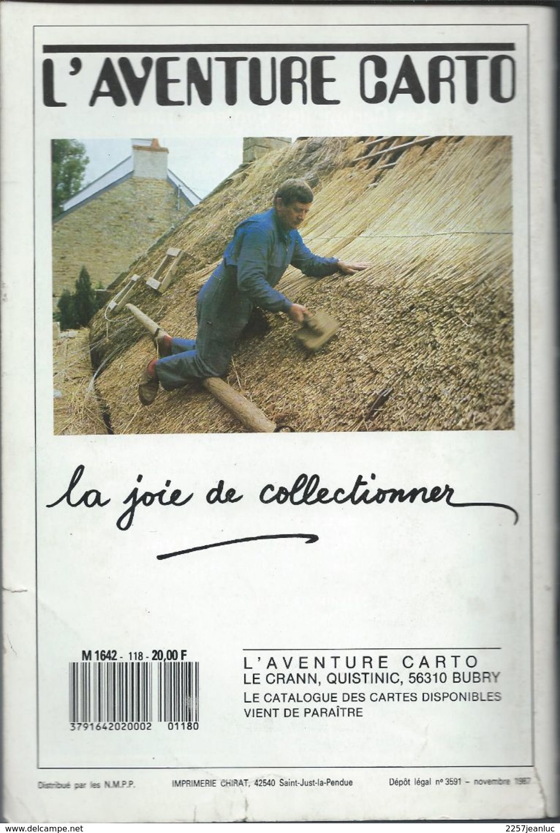 Cartes Postales Et Collections Avril 1988  Magazines N: 120 Llustration &  Thèmes Divers 120 Pages - Frans