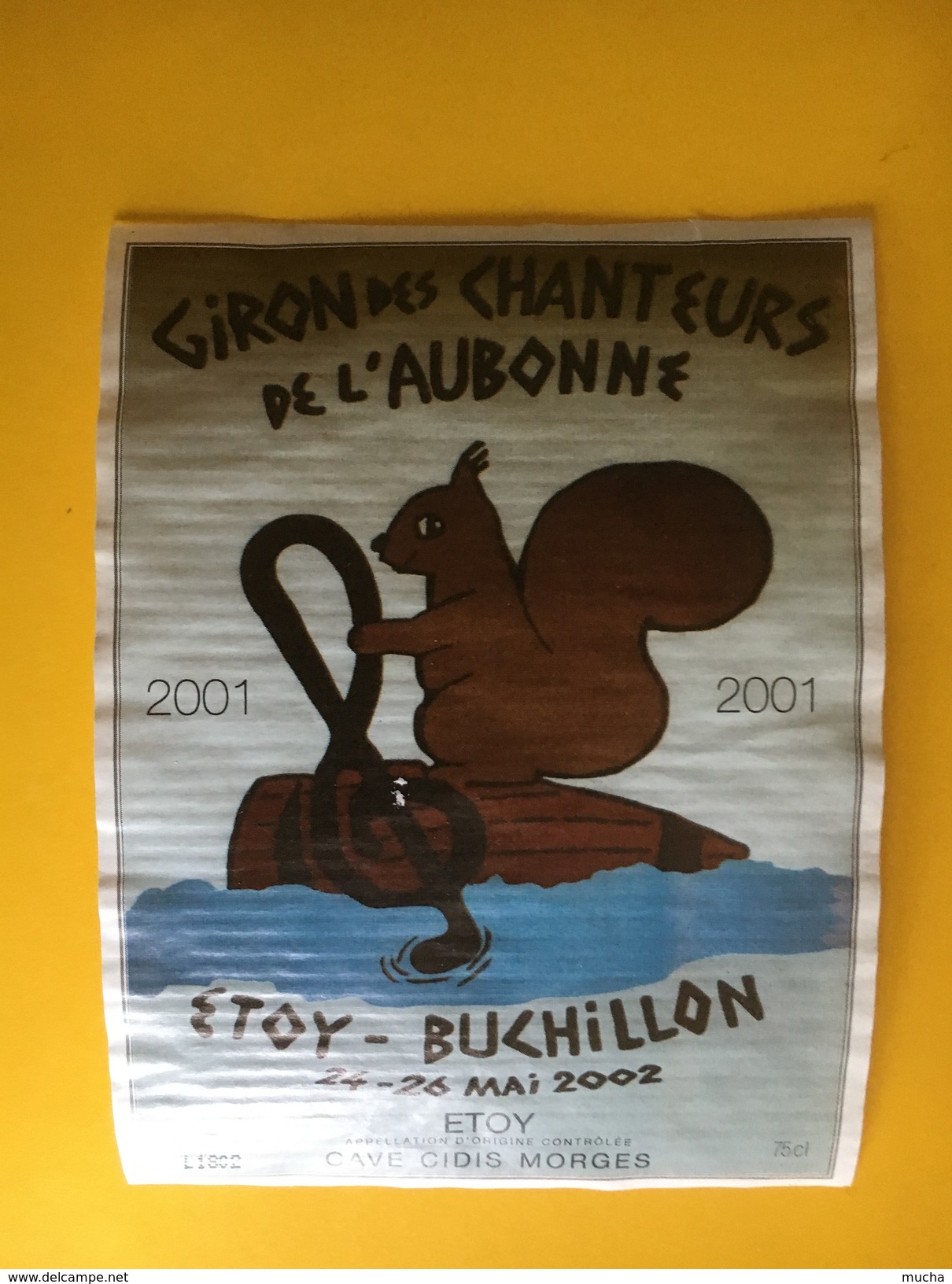 5905  - Giron Des Chanteurs De L'Aubonne 2001 Etoy-Aubonne Suisse Ecureuil - Musique