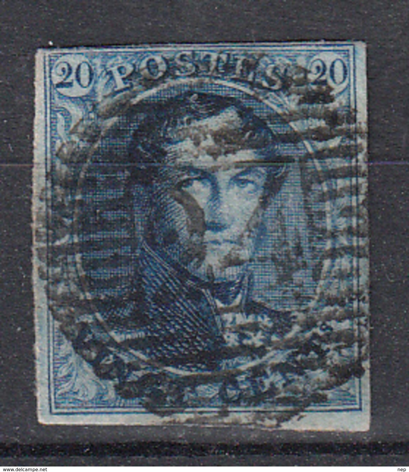 BELGIË - OBP - 1858/61 - Nr 11/11A (P24) - 4 Marges - Coba +1 - Postmarks - Lines: Perceptions